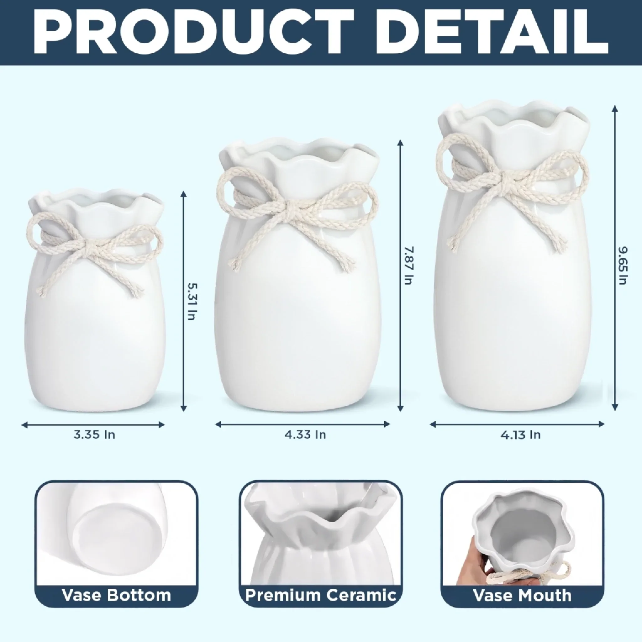Custom Flower Vase With Ribbon - Personalized Best Friend Birthday Gifts For Women, Besties, Sisters, BFF - My Unbiological Sister Forever - Image 5