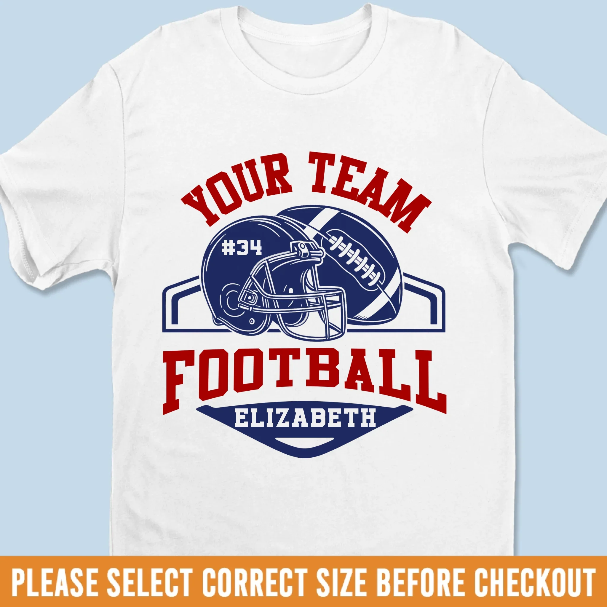 Custom Football Team T-shirt, Hoodie - Personalized Birthday Football Gifts For American Football Players, Football Lovers, NFL Fans, - American Football Helmet & Ball - Image 2