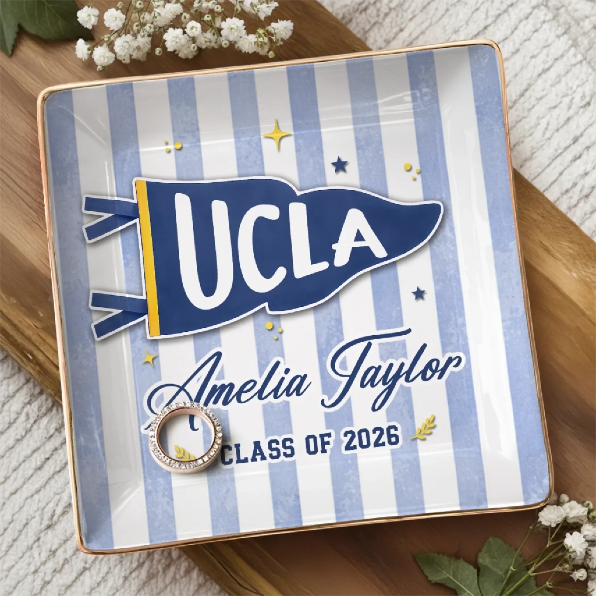 Custom Full-Print Jewelry Dish - Personalized Graduation Gifts For Him, Her - Academic Weapon Aesthetic - Image 3