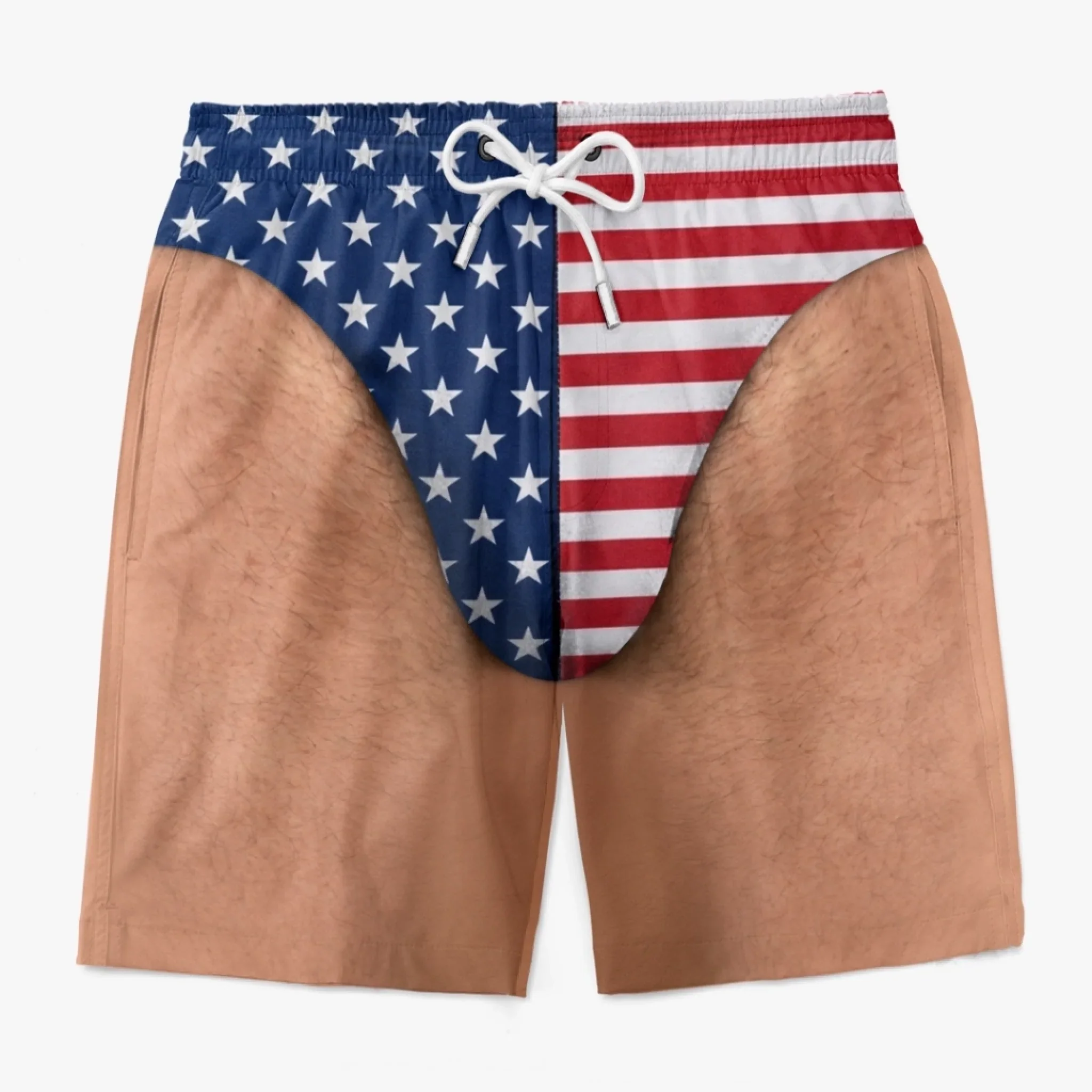 Custom Funny Patriotic Men Swim Trunks - Personalized Summer Vacation And Travel Gifts For Men - Freedom And Chill - Image 4