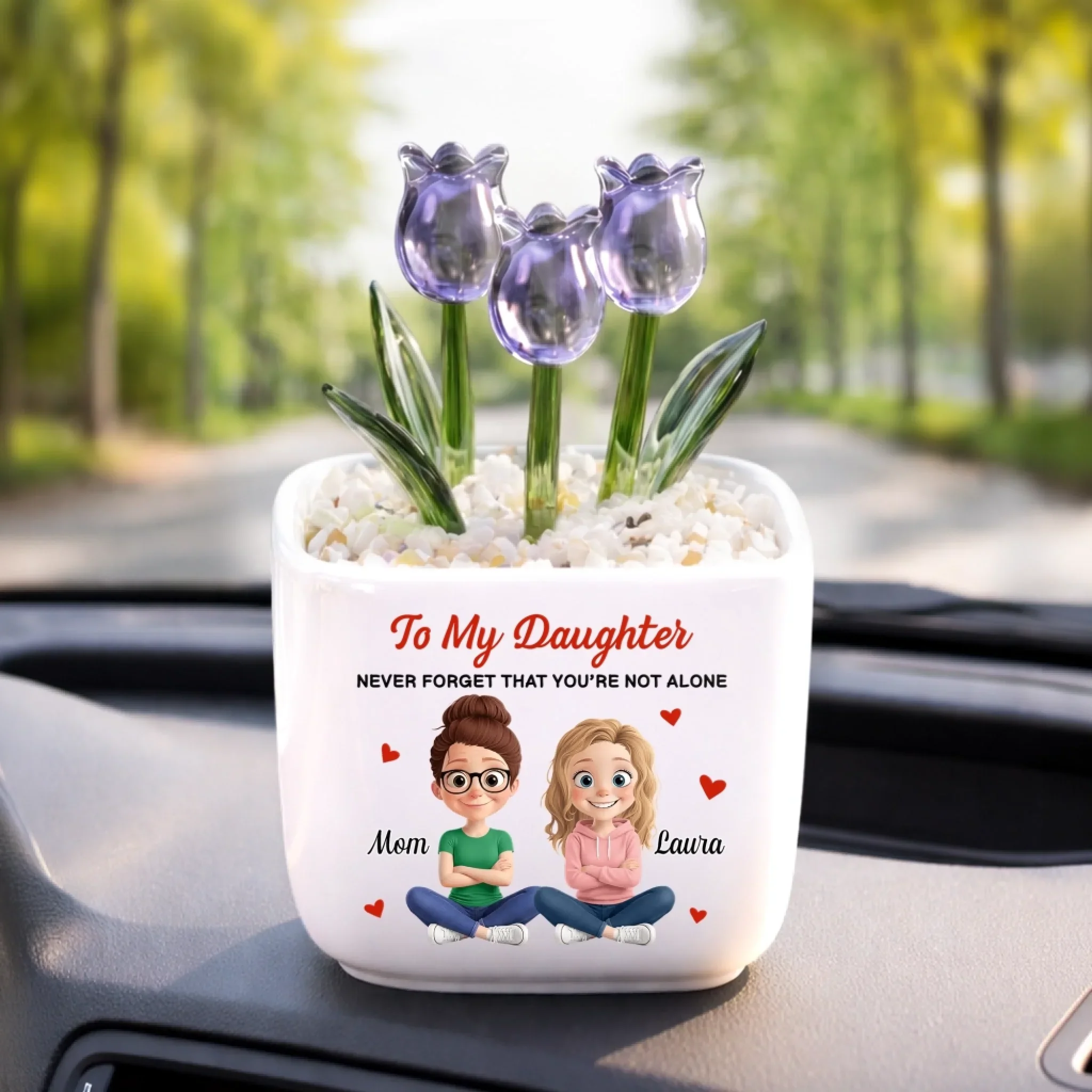 Custom Glass Everlasting Tulips - Personalized Birthday Gifts For Daughter - A Daily Dose Of Mom Love - Image 3