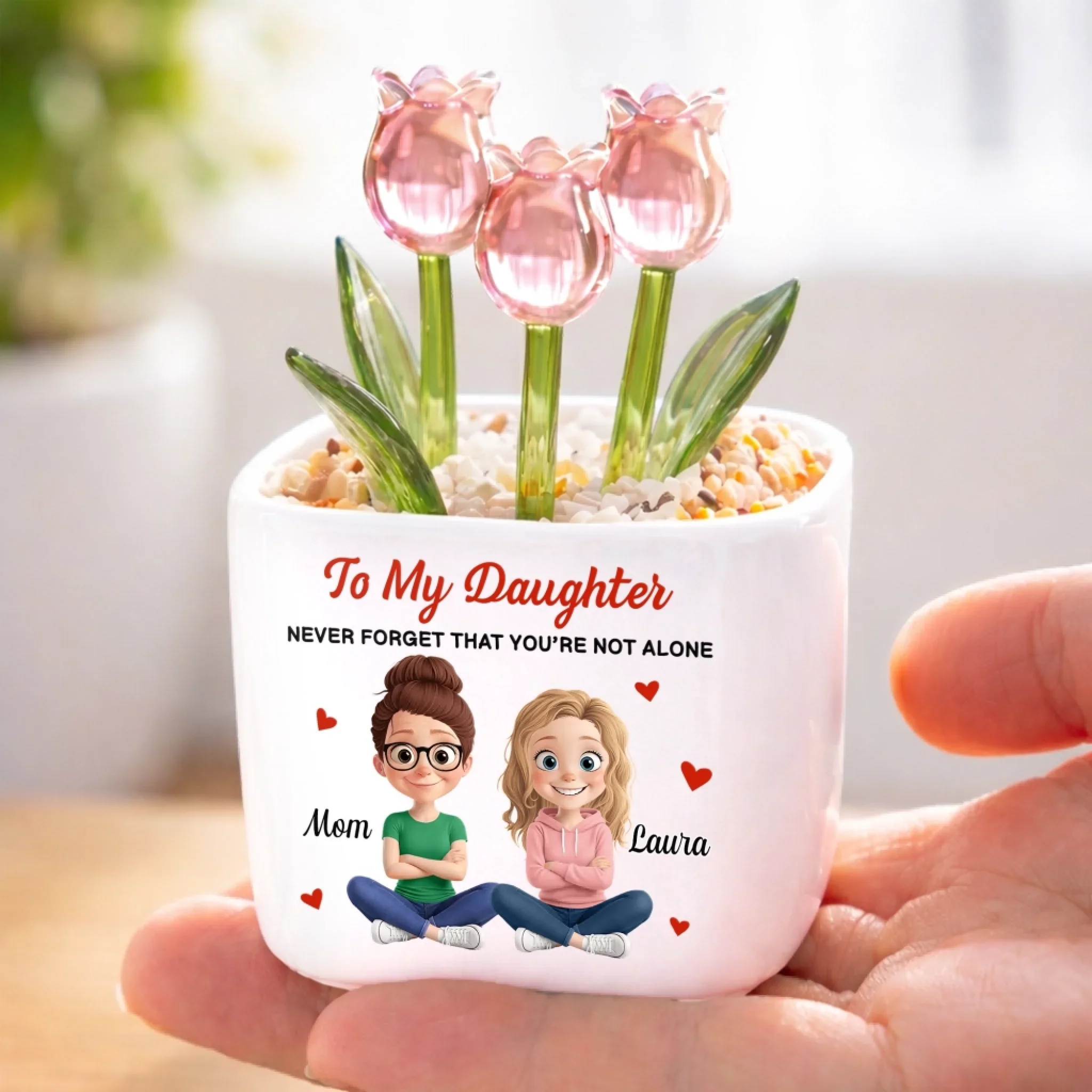 Custom Glass Everlasting Tulips - Personalized Birthday Gifts For Daughter - A Daily Dose Of Mom Love - Image 4