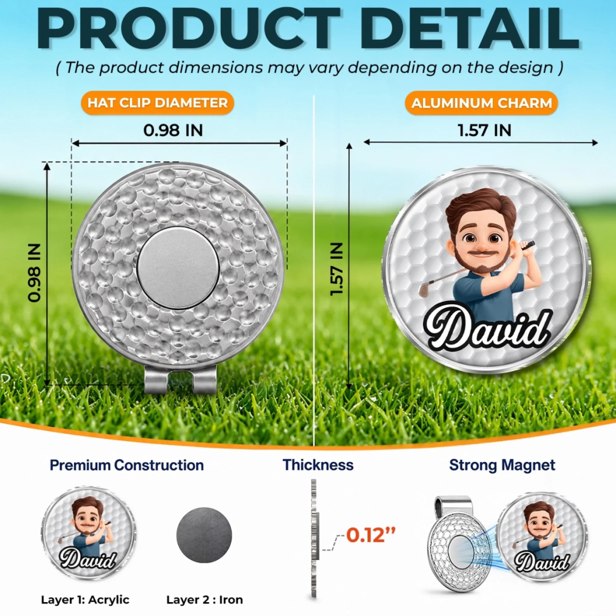 Custom Golf Ball Marker - Personalized Birthday Gifts For Golf Lovers, Sports Fans, Sports Lovers - Swing Into Happiness - Image 7