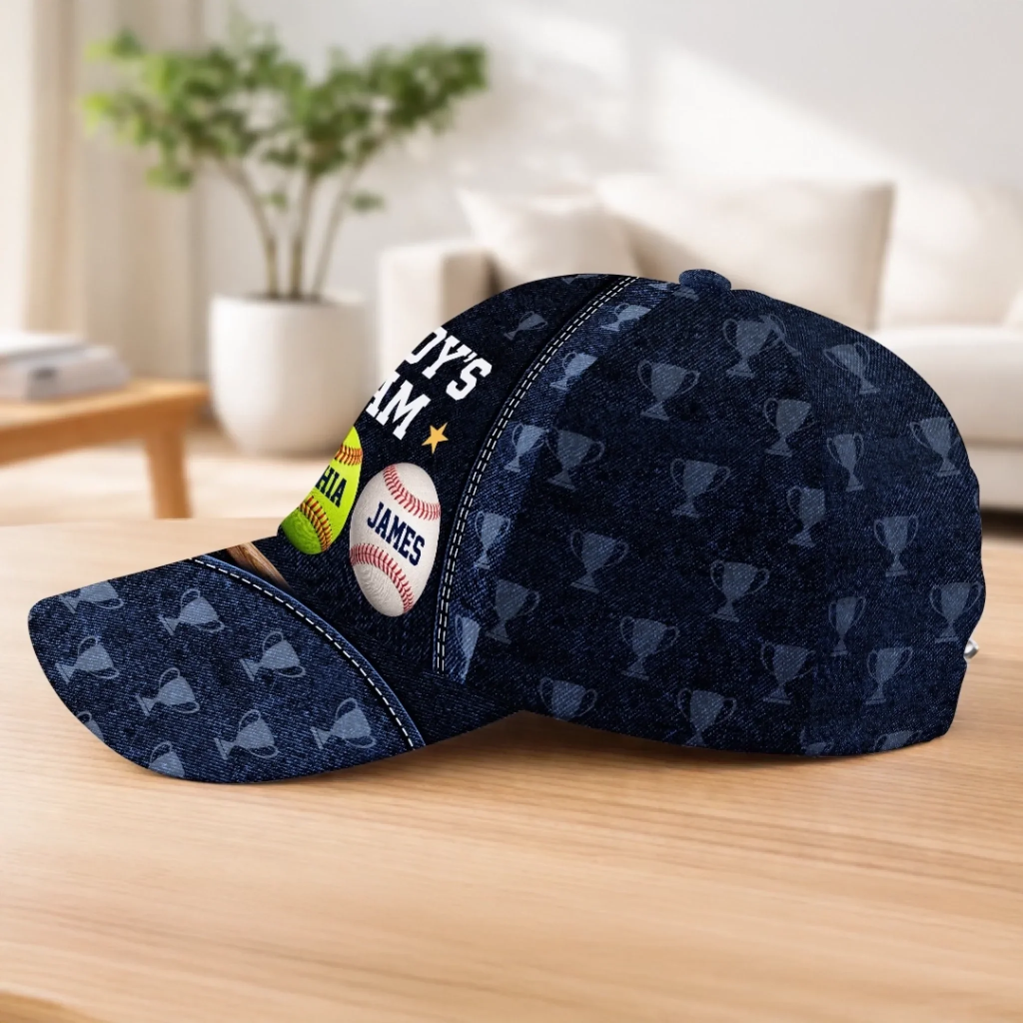 Custom Hat, All Over Print Classic Cap - Personalized Birthday Baseball Gifts For Dad, Grandpa, Baseball Lovers, Sports Fans, Sports Lovers - MVP Of Our Family - Image 5