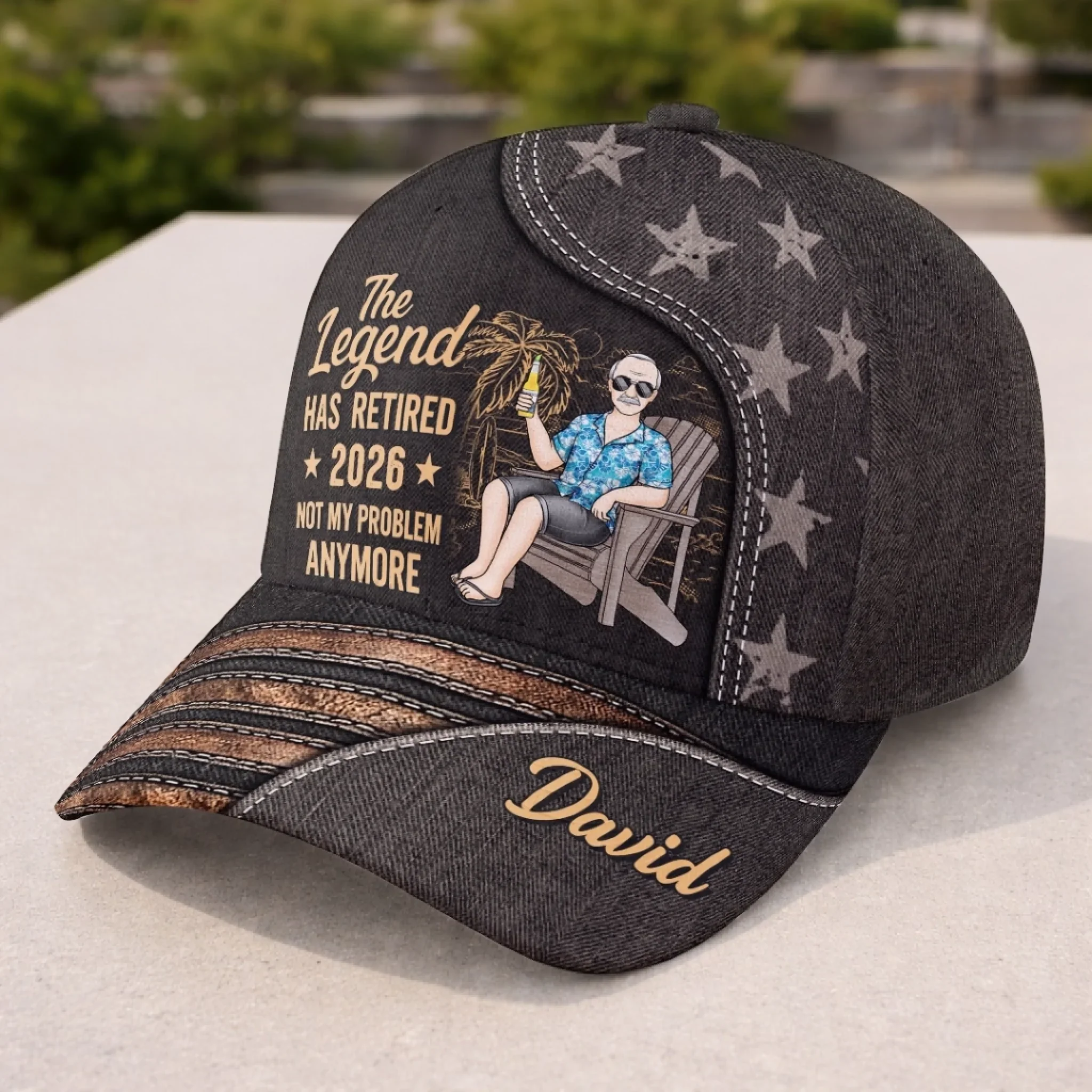 Custom Hat, All Over Print Classic Cap - Personalized Retirement Gifts For Women, Men - Enjoy Life On Your Terms - Image 3