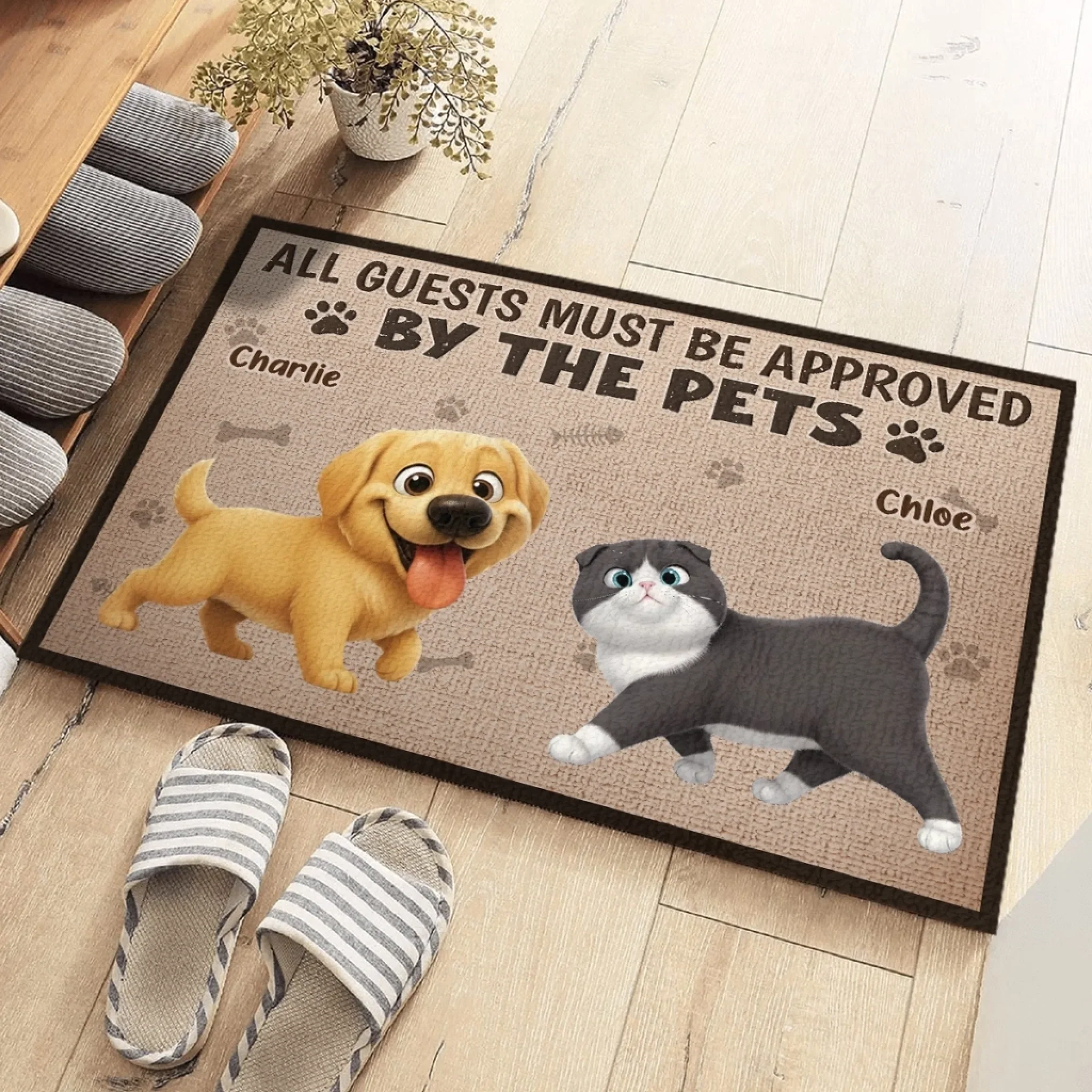 Custom Home Decor Decorative Mat - Personalized Birthday Gifts For Dog Cat Lovers, Dog Dad And Mom, Cat Owners - Fur Bosses Say Yes - Image 4
