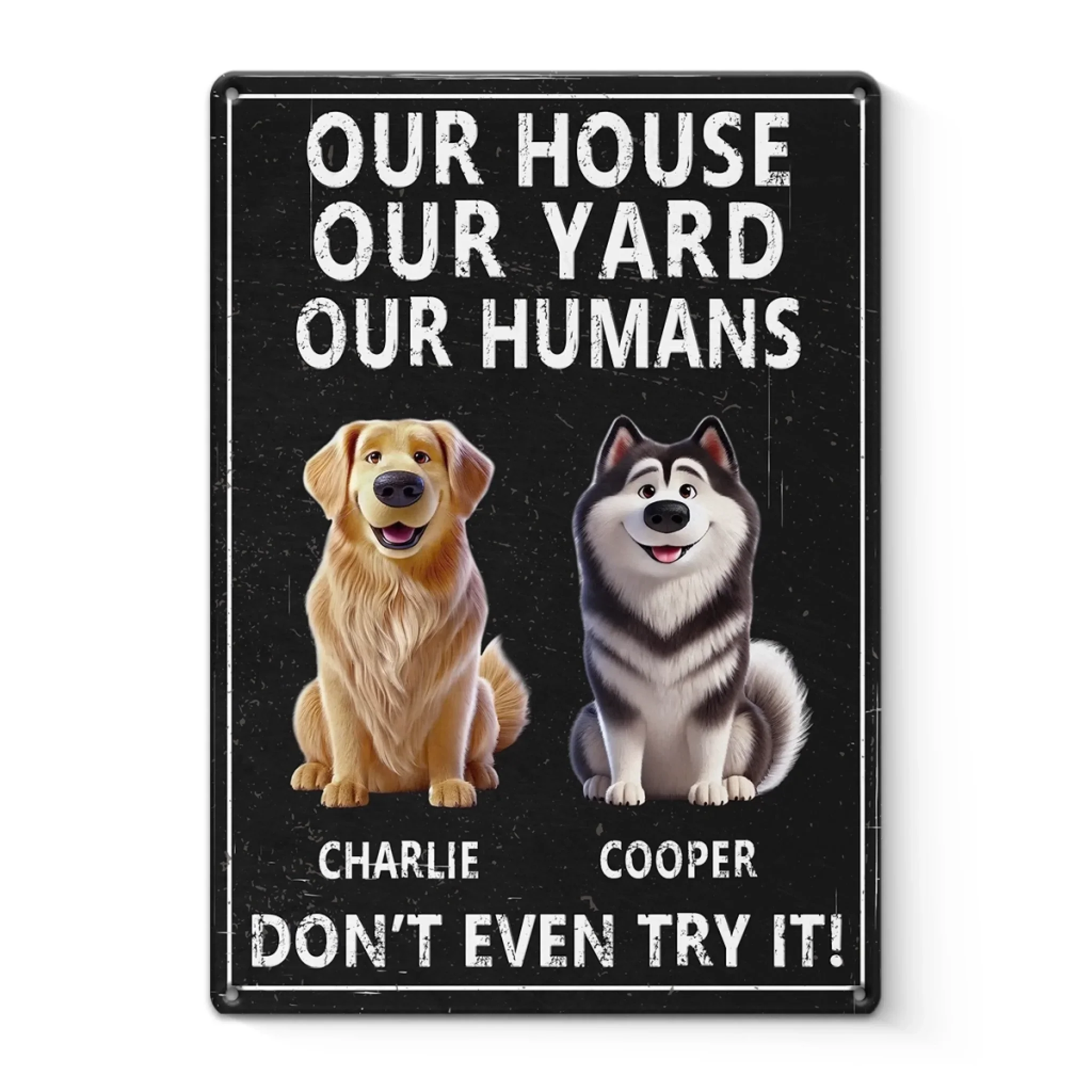 Custom Home Decor Metal Sign - Personalized  Birthday Gifts For Dog Lovers, Dog Dad And Mom - Welcome To The Dog Kingdom - Image 3