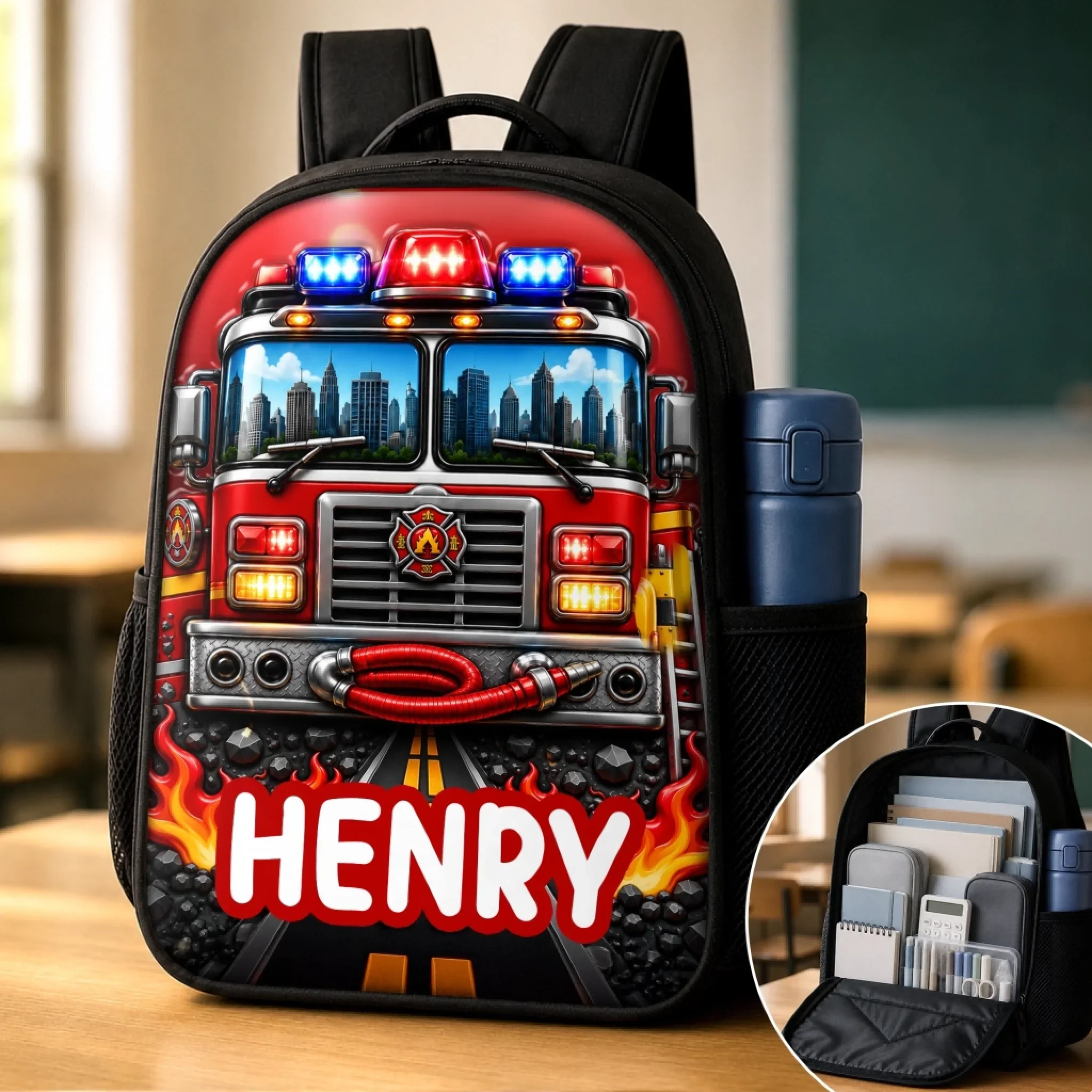 Custom Kids Front Printed Backpack - Personalized Back To School Gifts For Kids - Ready To Roll - Image 2