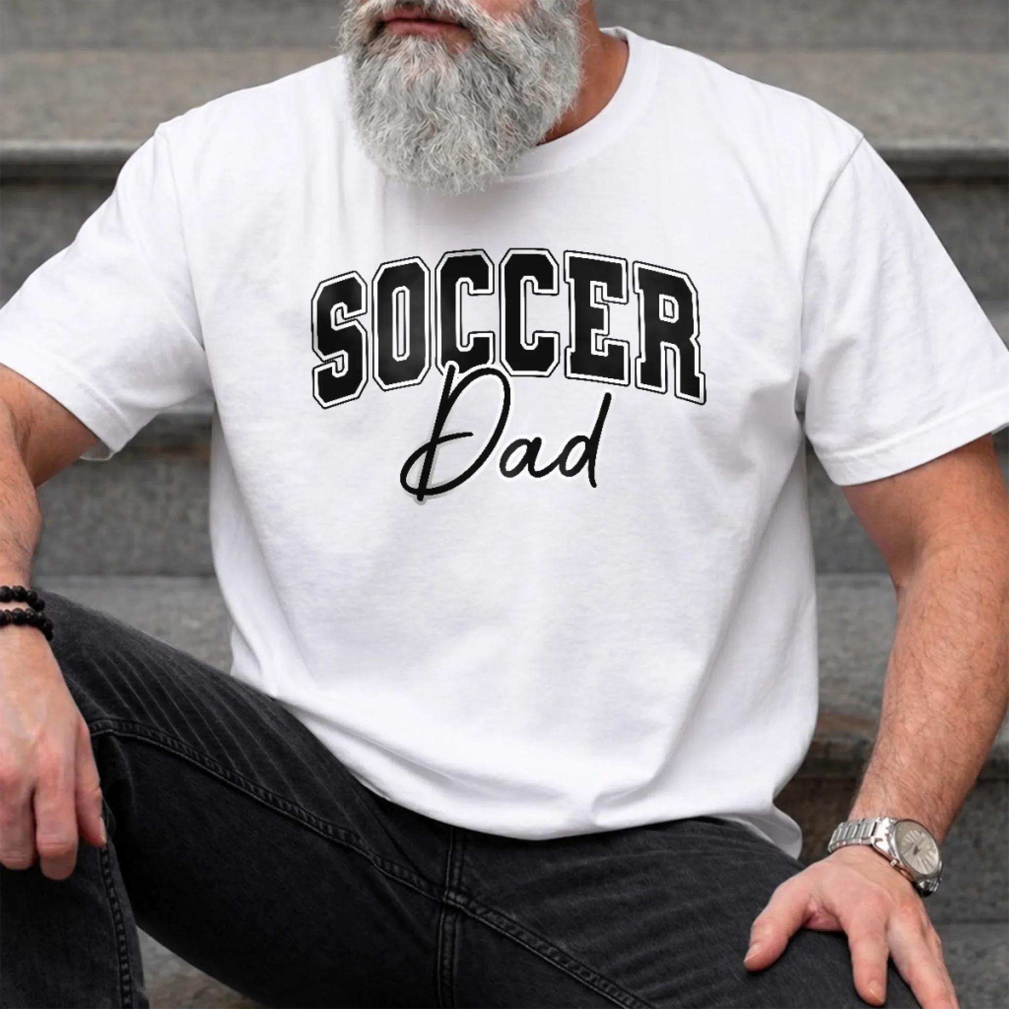 Custom LA 2026 Soccer Dad Unisex T-shirt - Personalized Father's Day Birthday Gifts For Dad, Grandpa, Soccer Lovers, Sports Fans, Sports Lovers - The Man Behind Every Win - Image 2