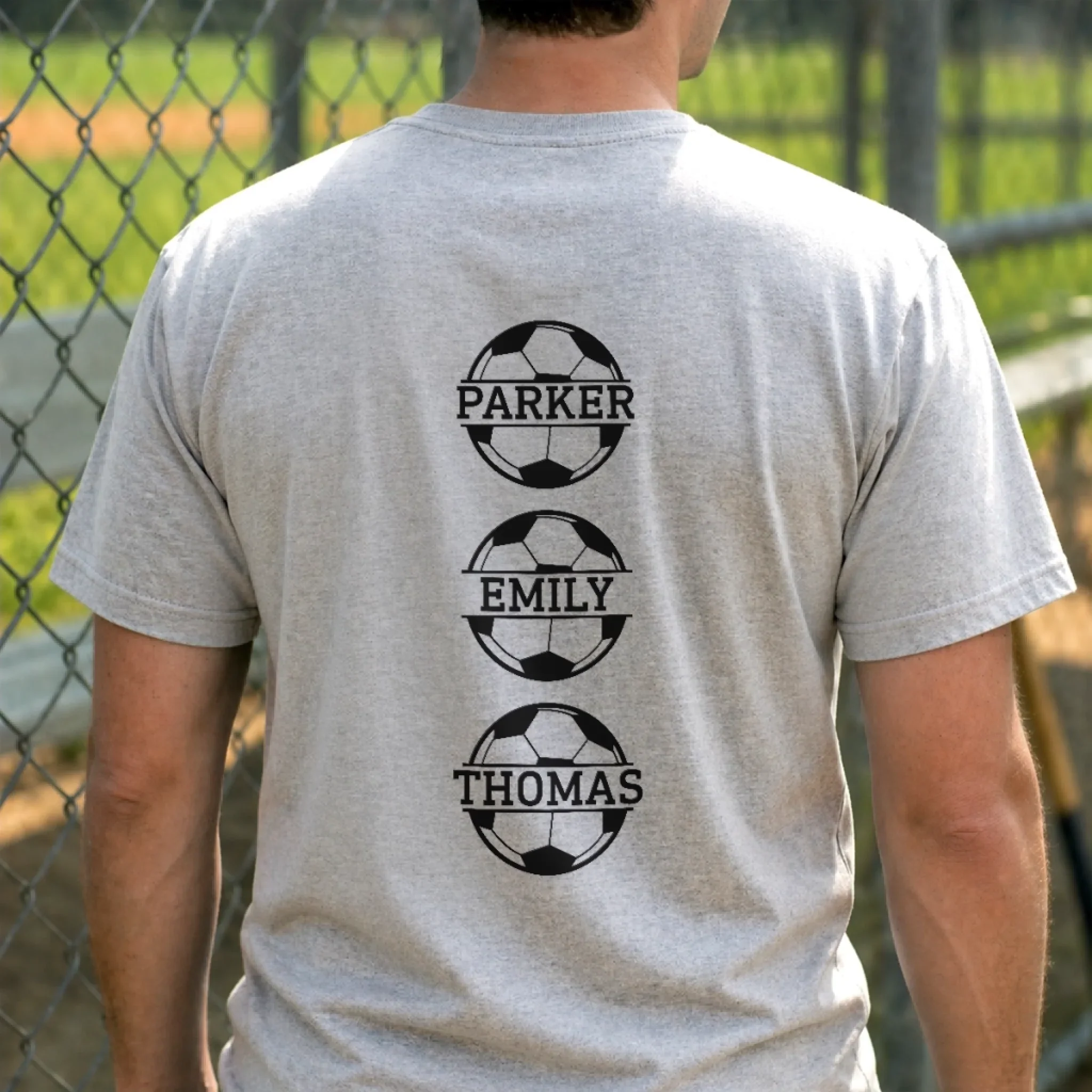Custom LA 2026 Soccer Dad Unisex T-shirt - Personalized Father's Day Birthday Gifts For Dad, Grandpa, Soccer Lovers, Sports Fans, Sports Lovers - The Man Behind Every Win - Image 3