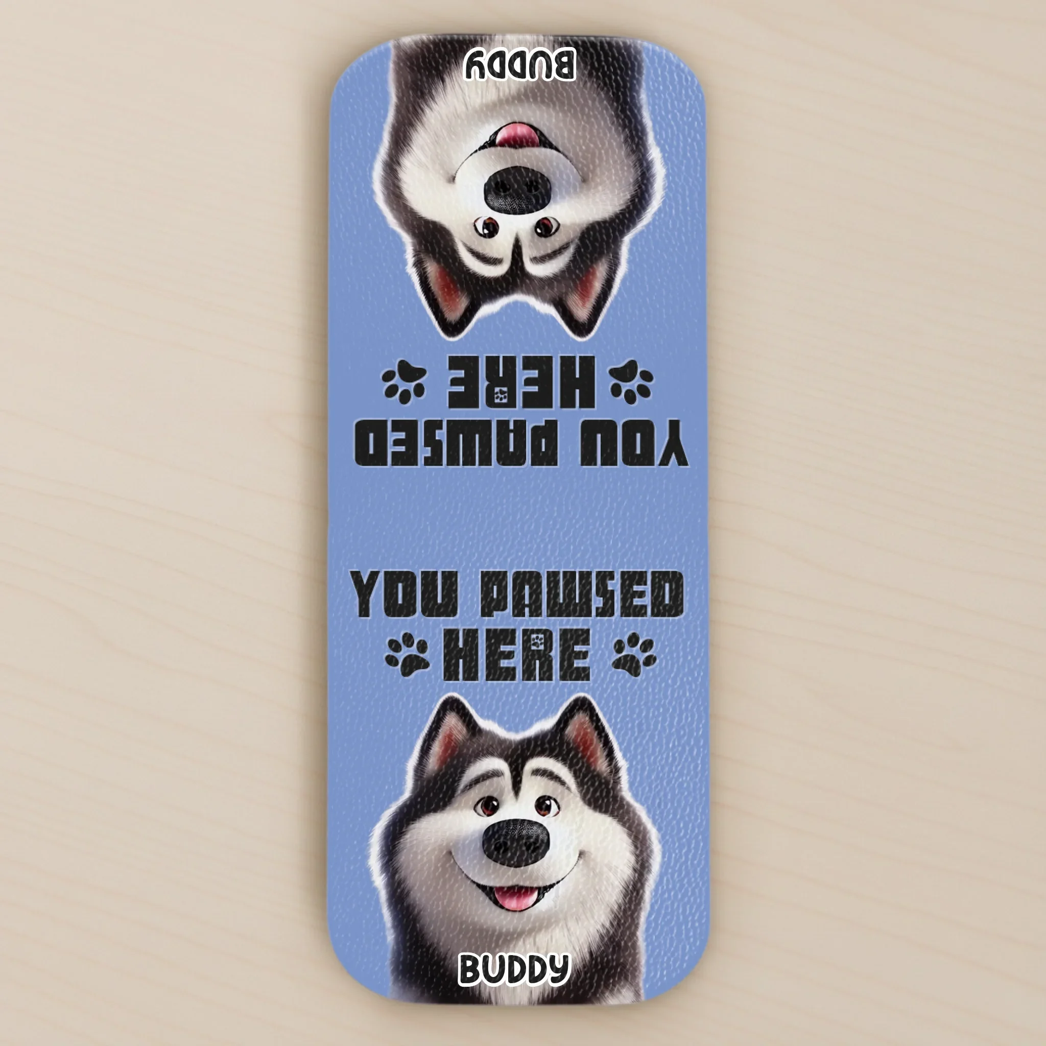 Custom Leather Magnetic Bookmark - Personalized  Bookish Gifts For Book Lovers, Bookworms, Dog Dad And Mom - Paws And Pages Bring Joy - Image 2