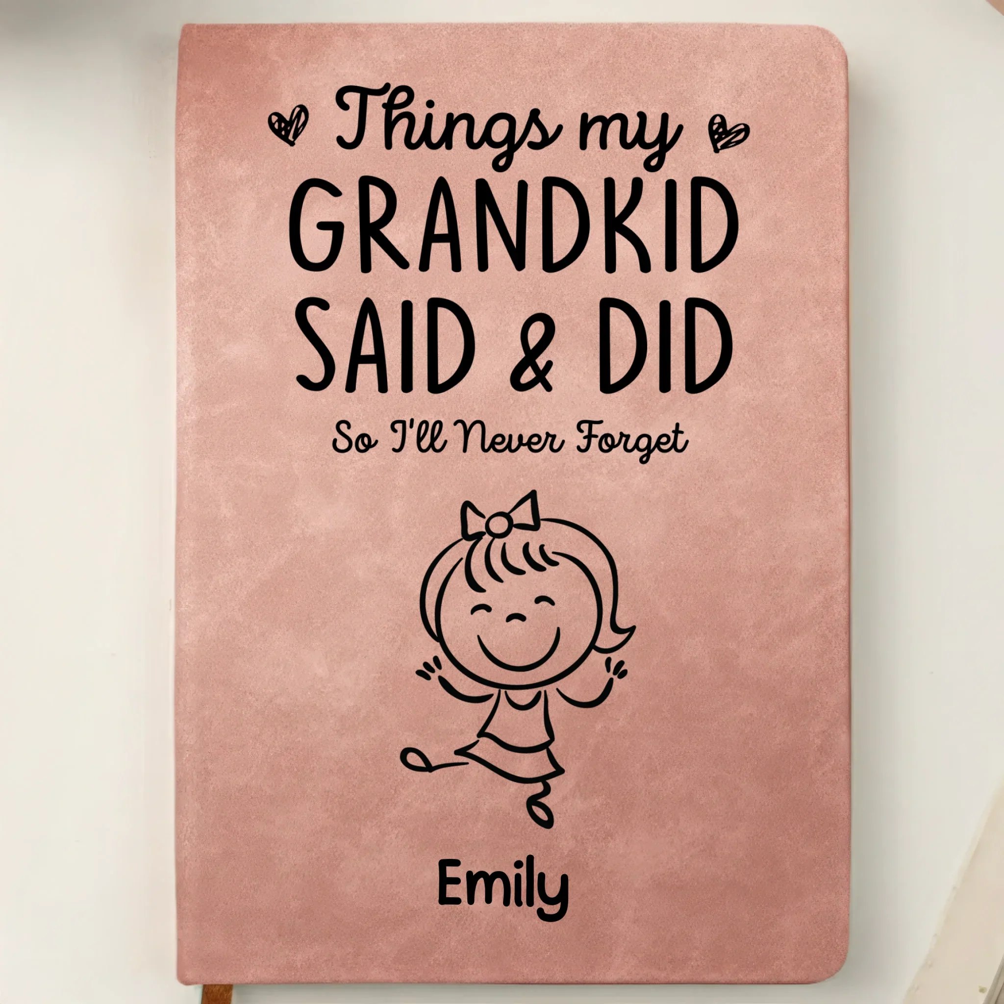 Custom Leather Writing Journal - Personalized Birthday Gifts For Grandma, Grandpa - Grandkids Are Pure Joy - Image 6