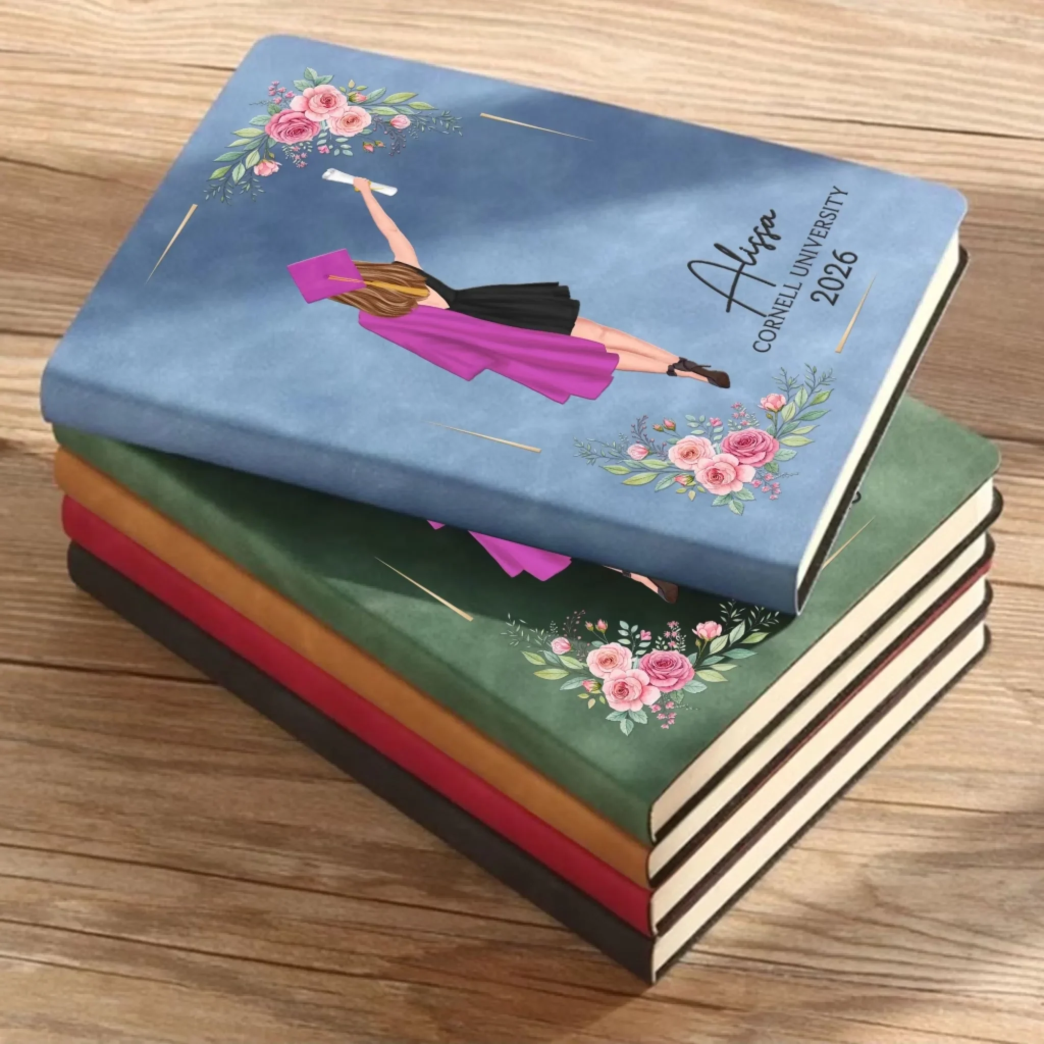 Custom Leather Writing Journal - Personalized Graduation Gifts For Him, Her - Start Strong, Finish Proud - Image 4
