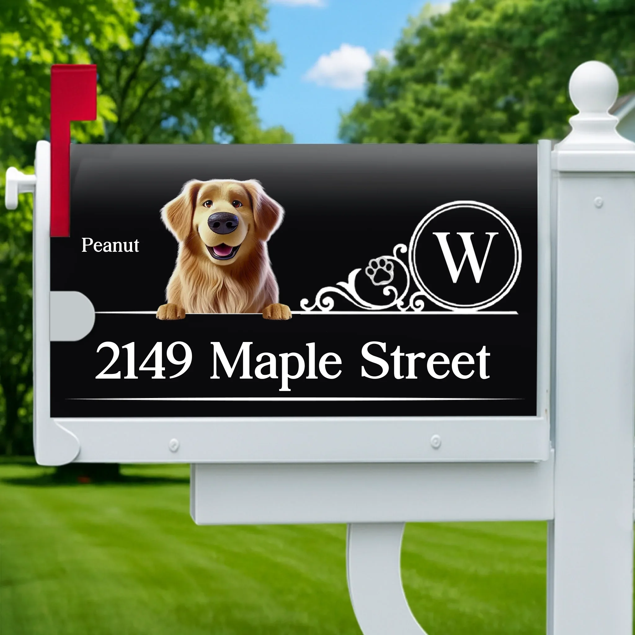 Custom Magnetic Mailbox Cover - Personalized  Birthday Gifts For Dog Cat Lovers, Dog Dad And Mom, Cat Owners - Barking Is Our Doorbell - Image 2