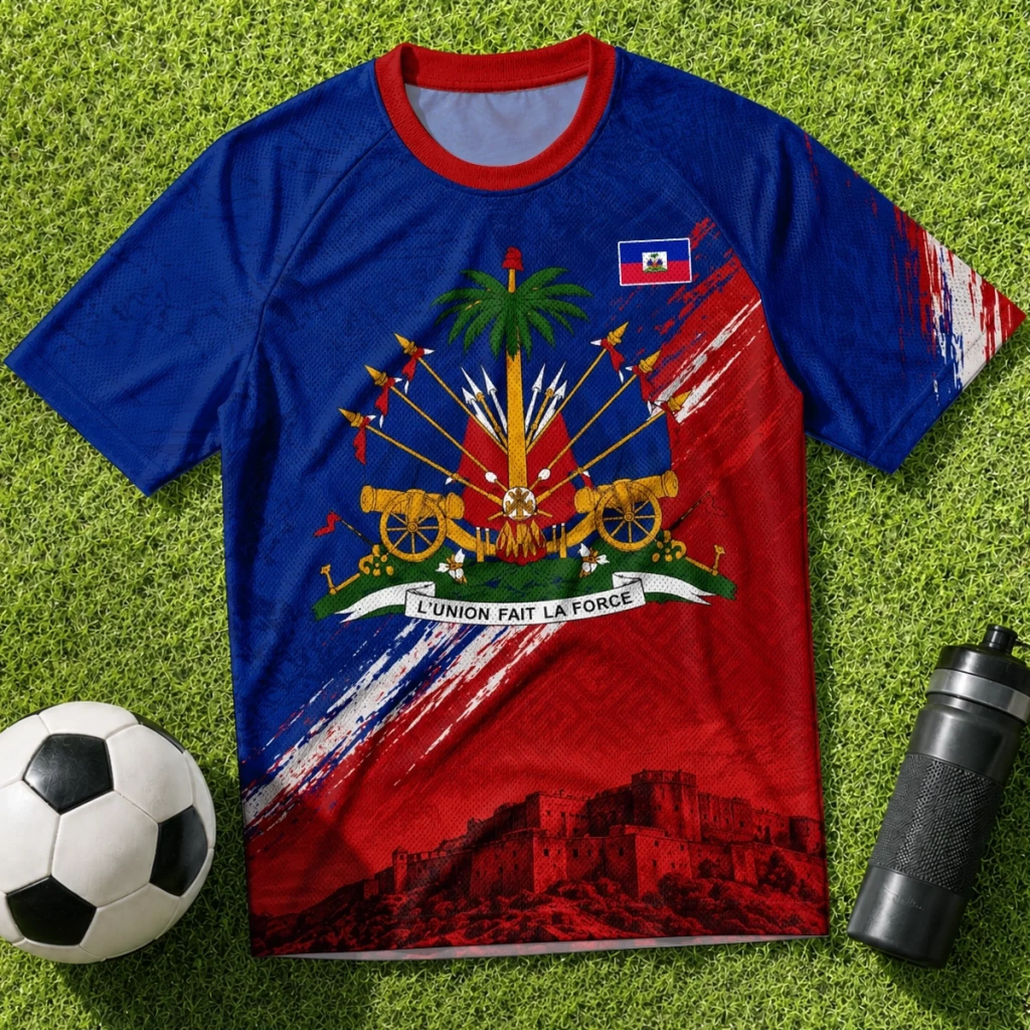 Custom Men's Haiti World Football Jersey Shirt - Personalized Birthday Gifts For Football Lovers, Sports Fans, Sports Lovers - Chasing Goals, Repping My Roots - Image 5