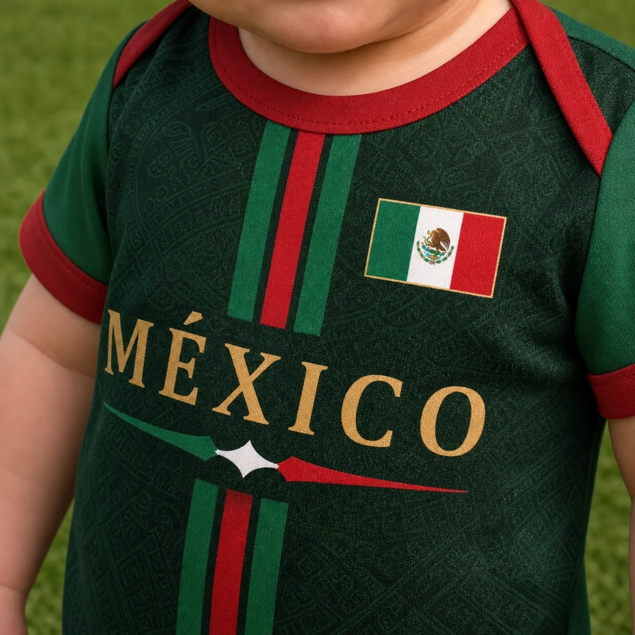 Custom Mexico World Football Baby Jersey Bodysuit - Personalized Baby Shower, Gender Reveal Gifts For New Moms, New Dads, Football Lovers - Little Football Star - Image 5