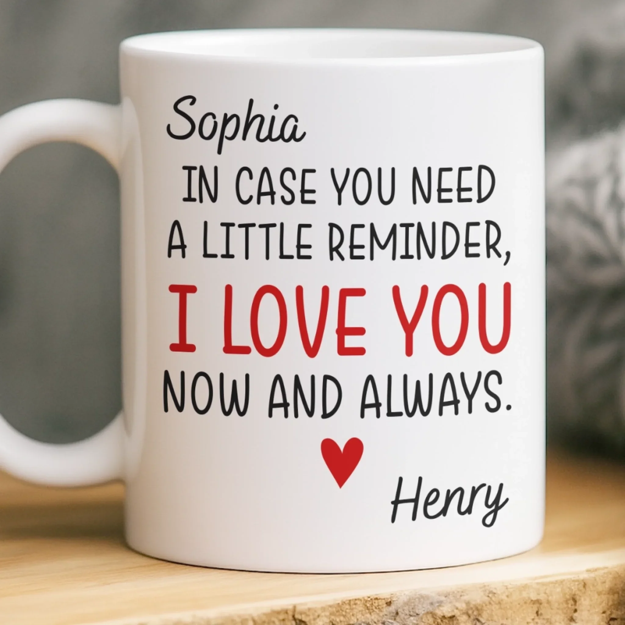 Custom Mug - Personalized Anniversary Christmas Wedding Gifts For Husband And Wife, Him And Her - You’re My Everyday Forever