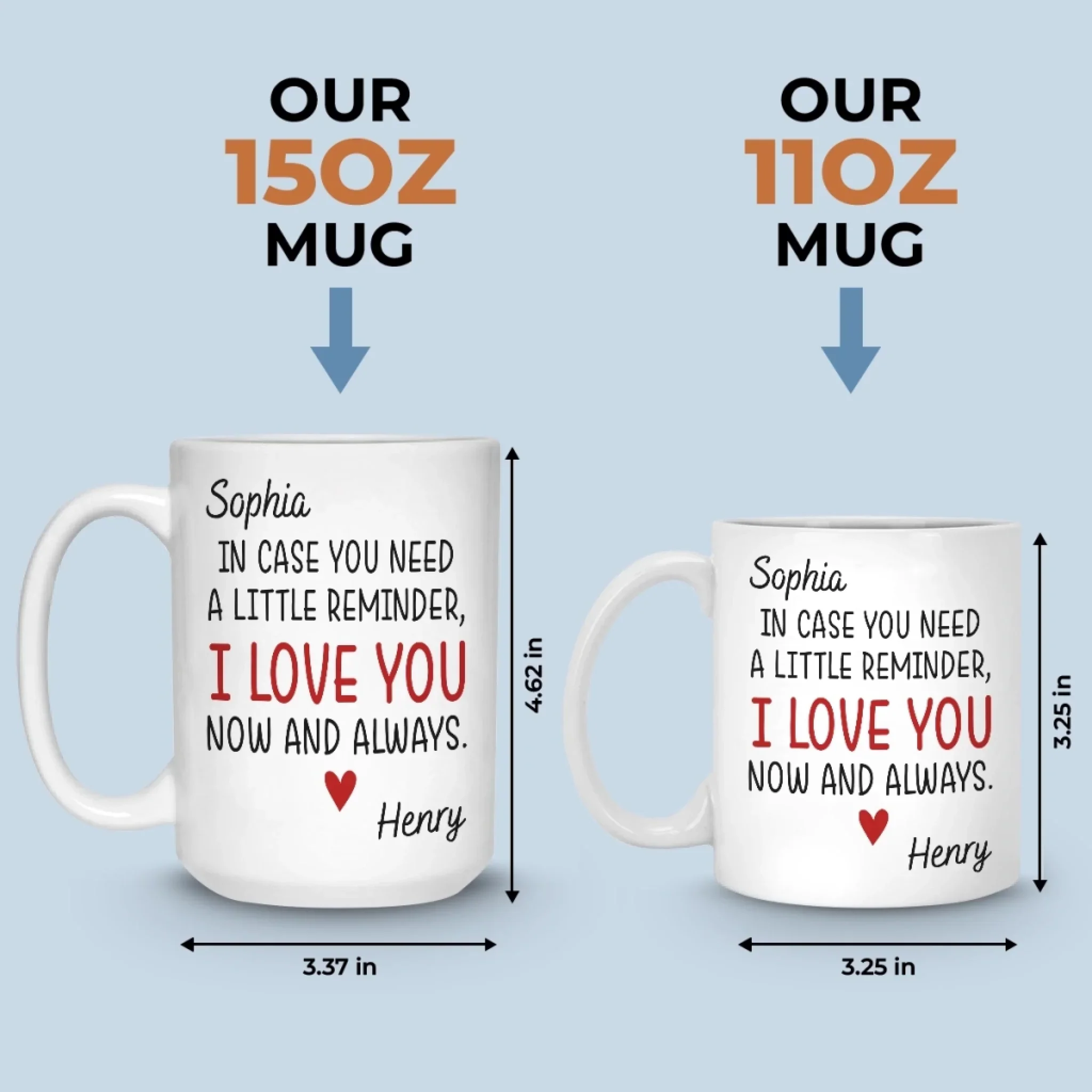 Custom Mug - Personalized Anniversary Christmas Wedding Gifts For Husband And Wife, Him And Her - You’re My Everyday Forever - Image 6