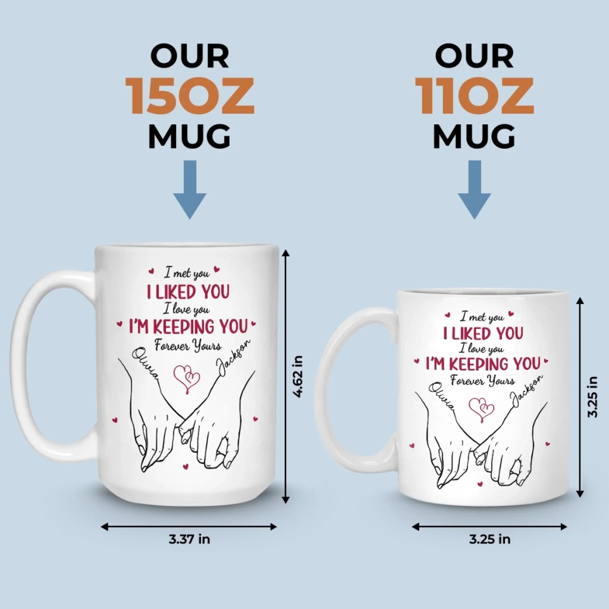 Custom Mug - Personalized Anniversary Wedding Gifts For Husband And Wife, Him And Her - The Day It All Began - Image 6