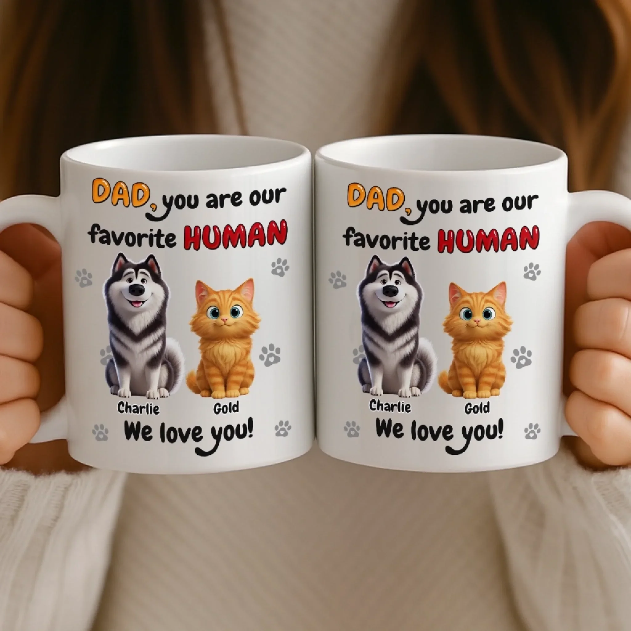 Custom Mug - Personalized Birthday Gifts For Dog Cat Lovers, Dog Dad And Mom, Cat Owners - Fur Family Forever - Image 4