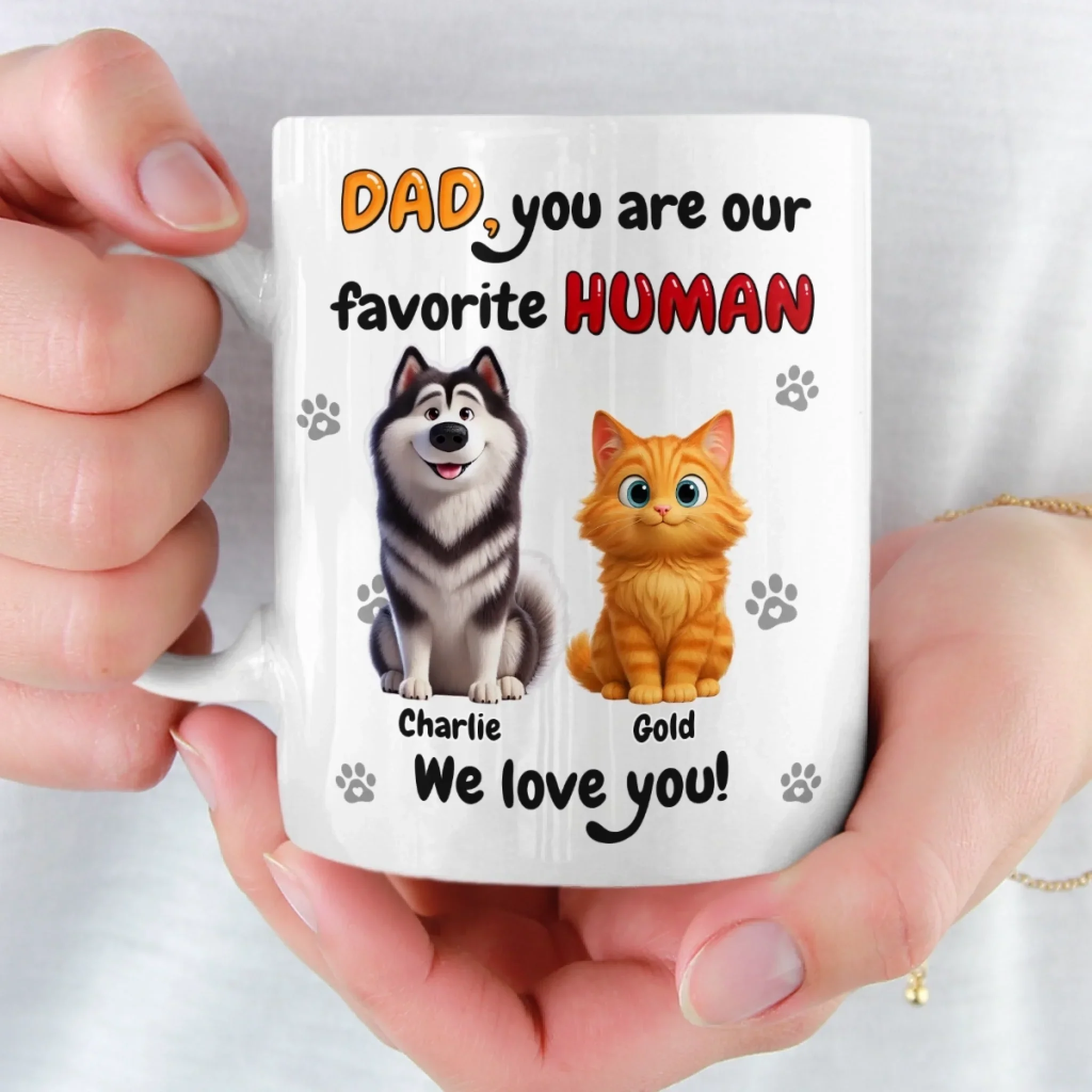 Custom Mug - Personalized Birthday Gifts For Dog Cat Lovers, Dog Dad And Mom, Cat Owners - Fur Family Forever - Image 5