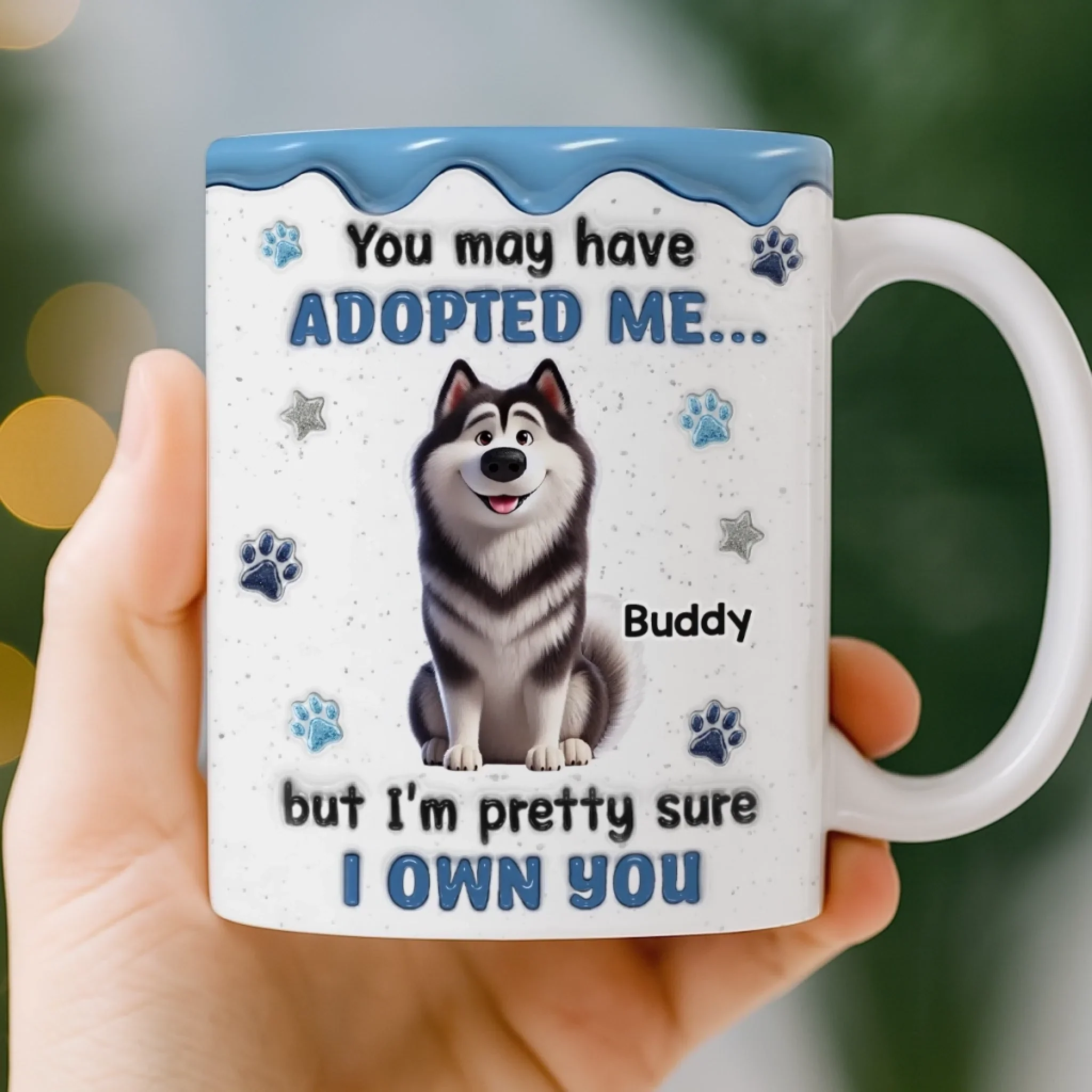 Custom Mug - Personalized Birthday Gifts For Dog Lovers, Dog Dad And Mom - My Therapist Has A Fur Coat - Image 4