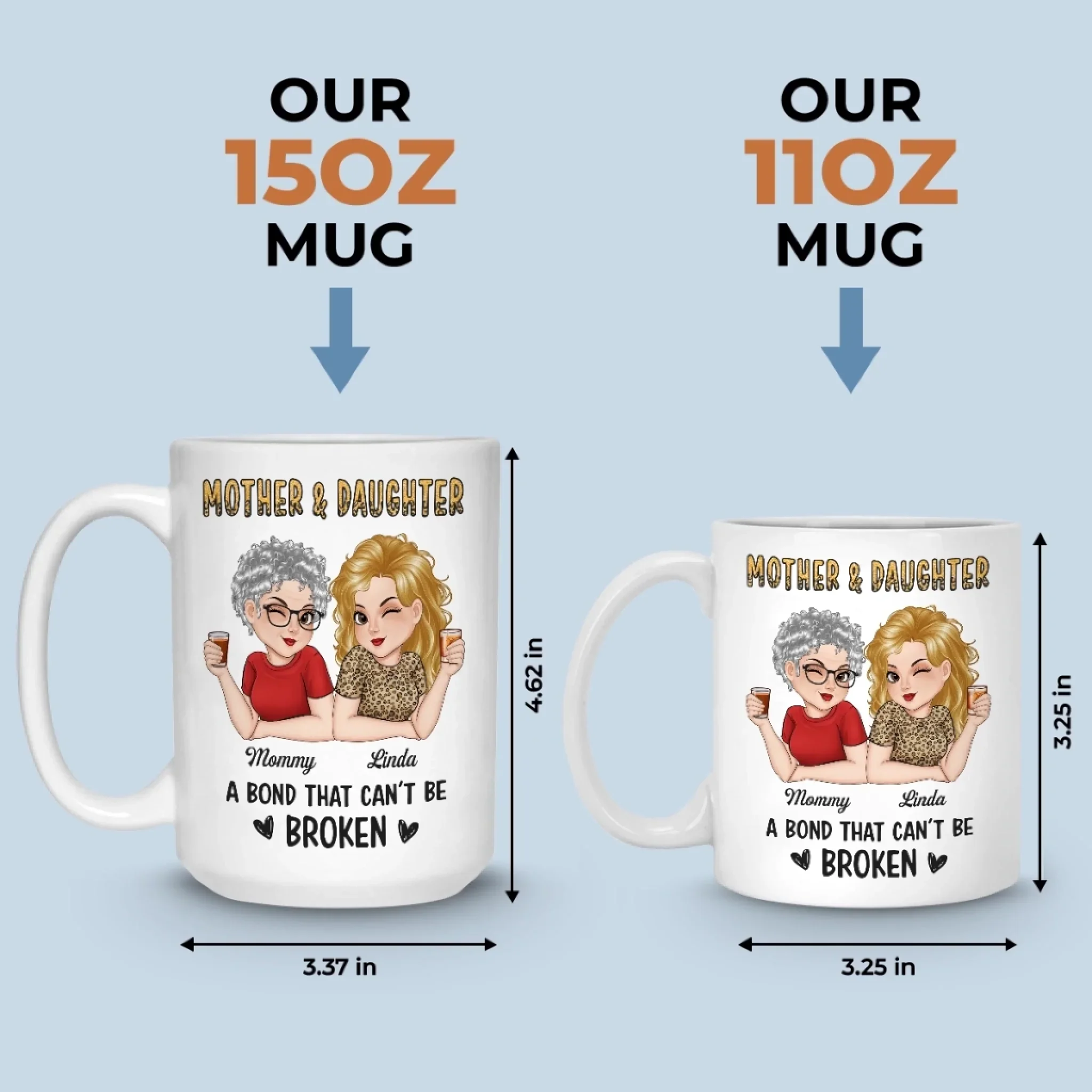 Custom Mug - Personalized Birthday Gifts For Mom, Daughter - Blessed To Be Your Child - Image 6