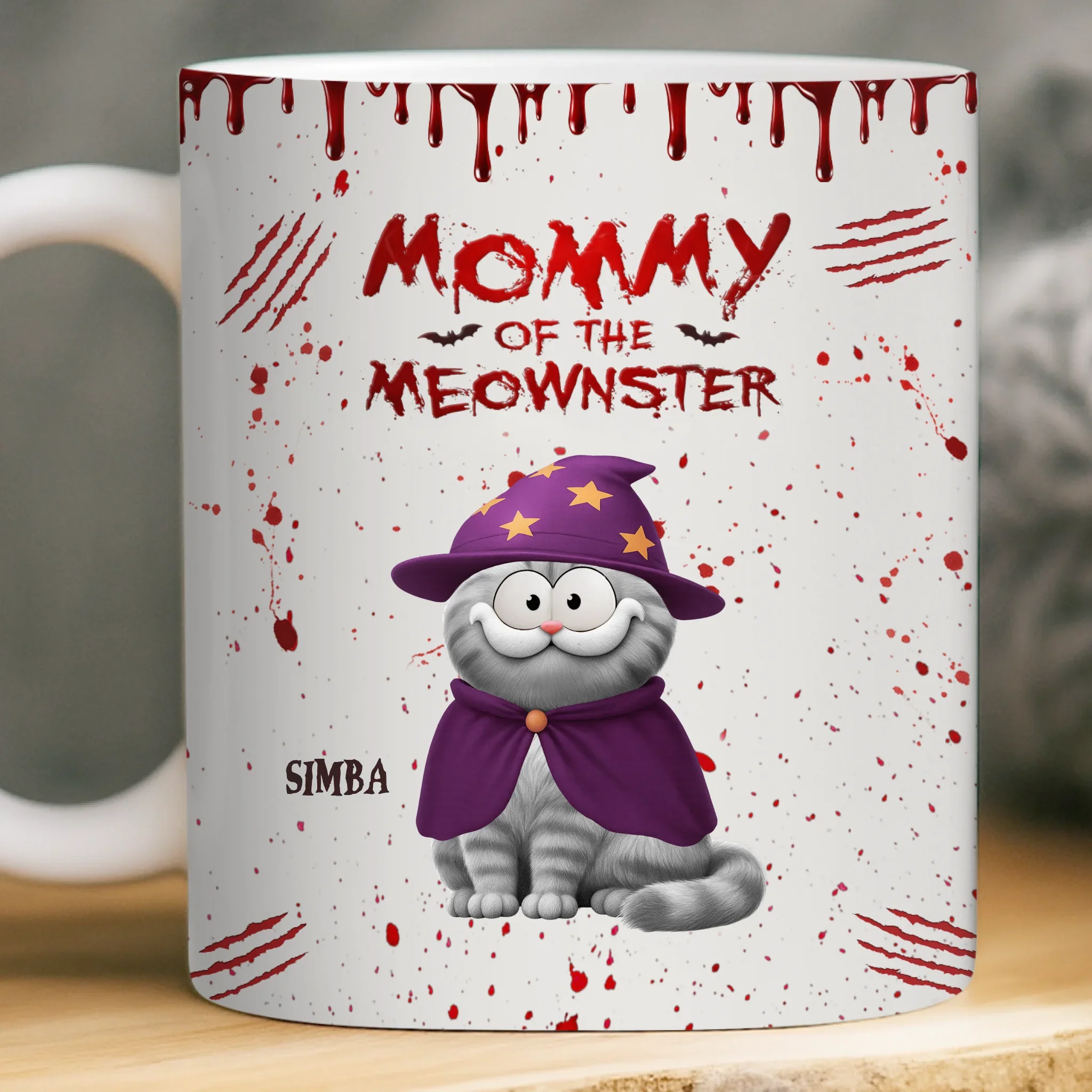 Custom Mug - Personalized Halloween Birthday Gifts For Cat Lovers, Cat Mom And Dad - Every Purr Echoes Halloween Magic - Image 3