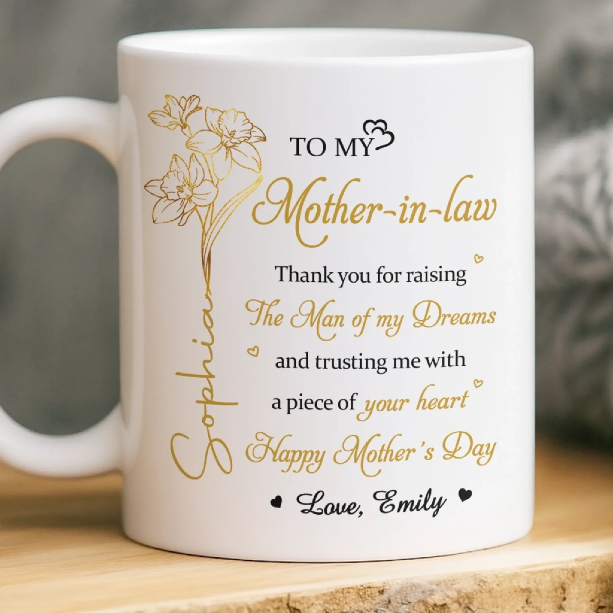 Custom Mug - Personalized Mother's Day Gifts For Mother-In-Law - Thank You For Raising My Person