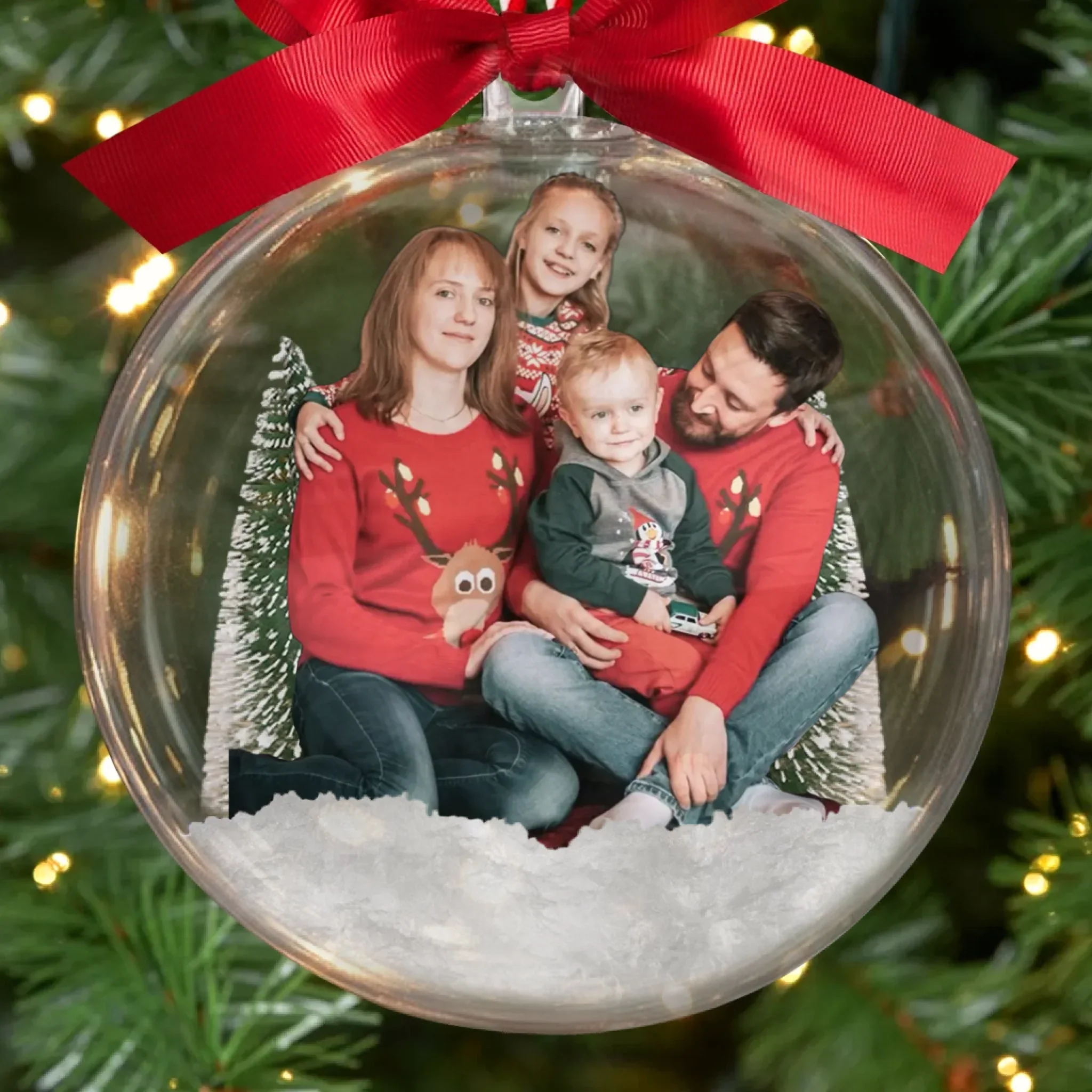 Custom Photo 3D Acrylic Ball Ornament - Personalized Christmas Birthday Gifts For Mom, Dad, Kids - Our Greatest Gift Is Each Other - Image 2