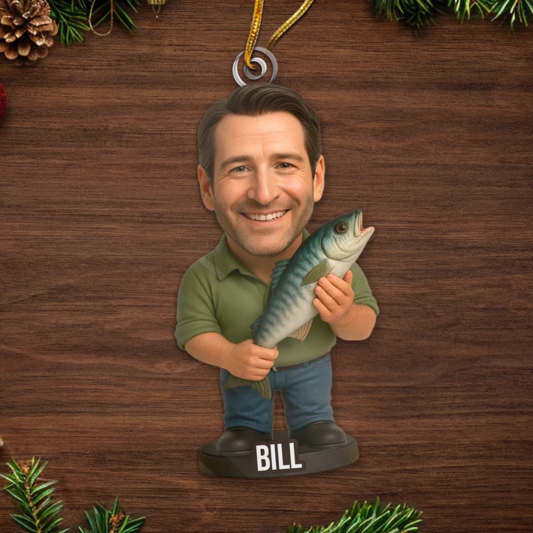 Custom Photo Acrylic Ornament - Personalized Christmas Birthday Fishing Gifts For Fisherman - Fish Tales Forever - Image 3
