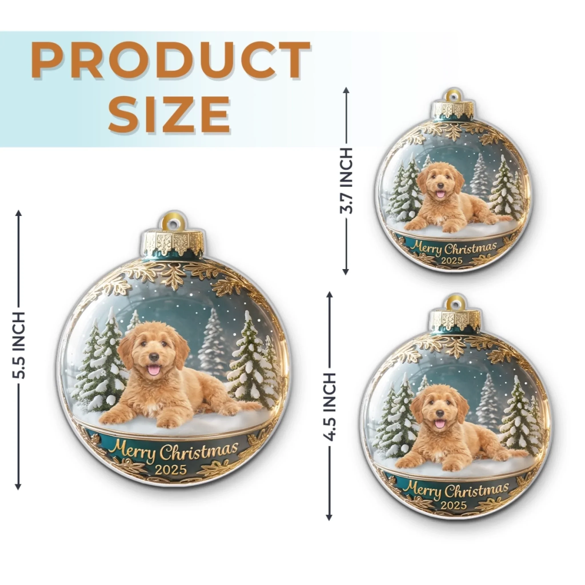 Custom Photo Acrylic Ornament - Personalized Christmas Birthday Gifts For Dog Cat Lovers, Dog Dad And Mom, Cat Owners - Merry Woofmas From The Goodest Pup - Image 6