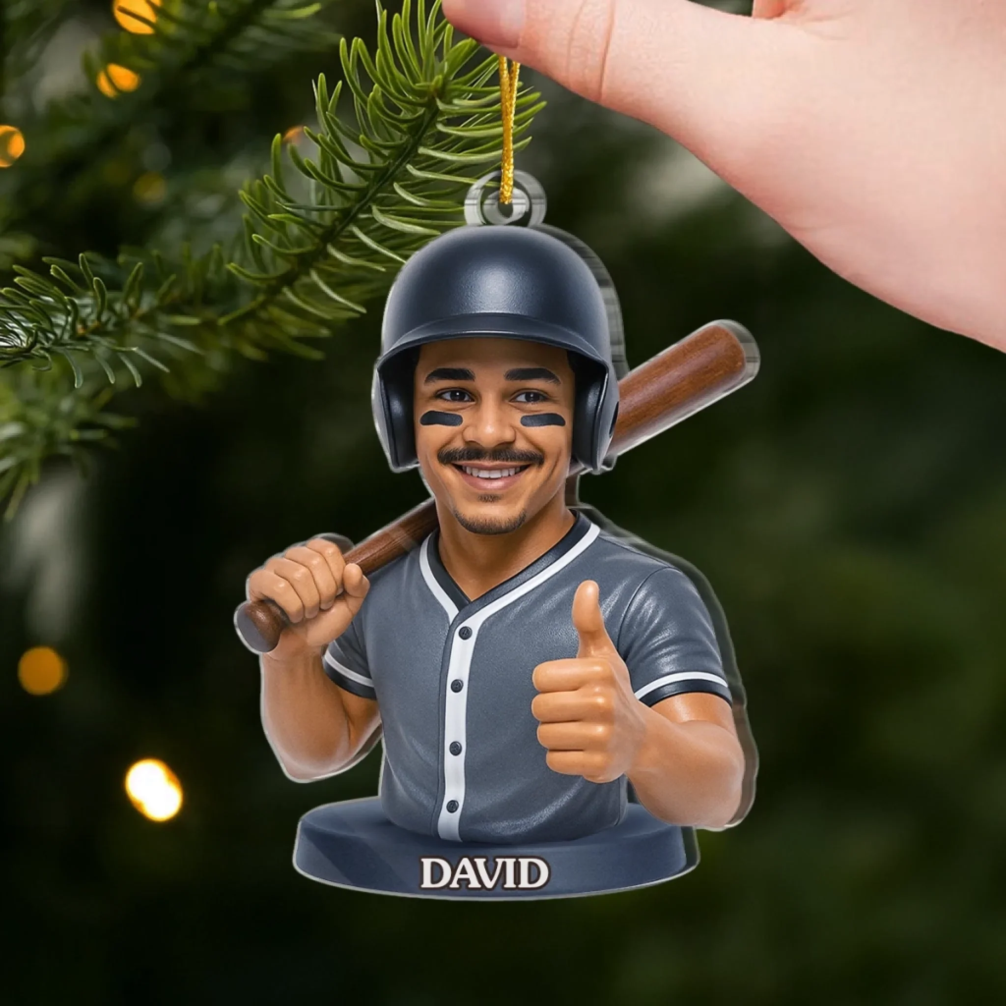 Custom Photo Acrylic Ornament - Personalized Christmas Birthday Sport Gifts For Sports Lovers - Baseball Is Life - Image 4