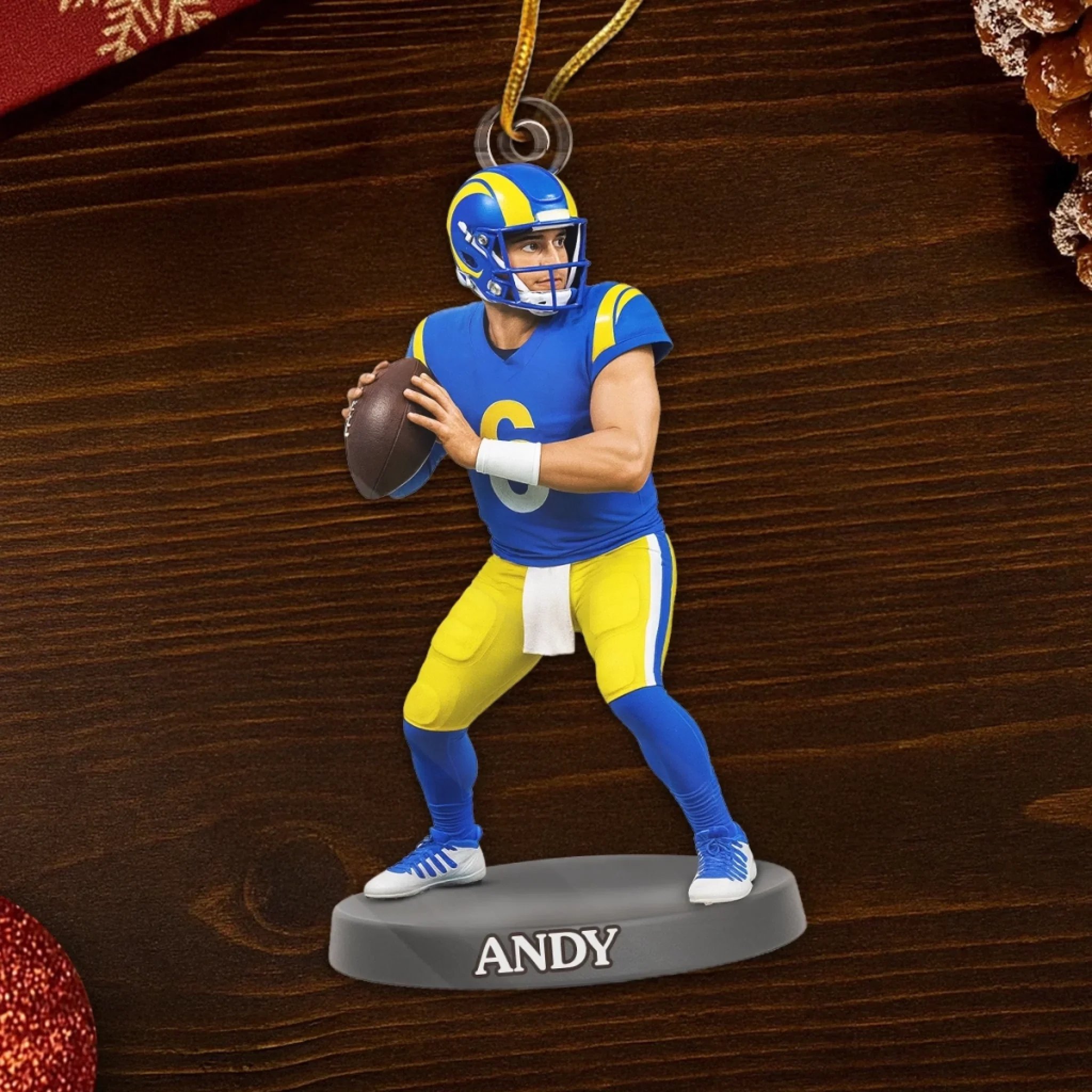Custom Photo Acrylic Ornament - Personalized Christmas Birthday Sport Gifts For Sports Lovers - Every Sweat Drop Builds The Glory - Image 5