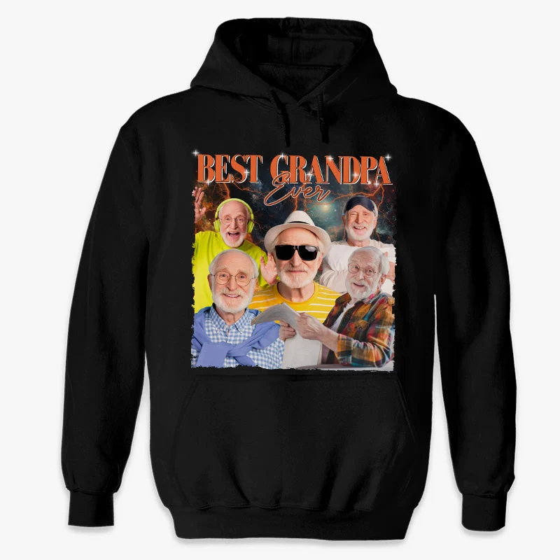 Custom Photo Best Grandpa Ever - Family Personalized Custom Unisex T-shirt, Hoodie, Sweatshirt - Gift For Grandpa - Image 5