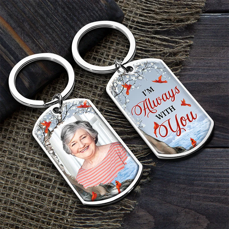 Custom Photo Carry You With Me Until I See You Again - Memorial Personalized Custom Keychain - Sympathy Gift For Family Members - Image 3