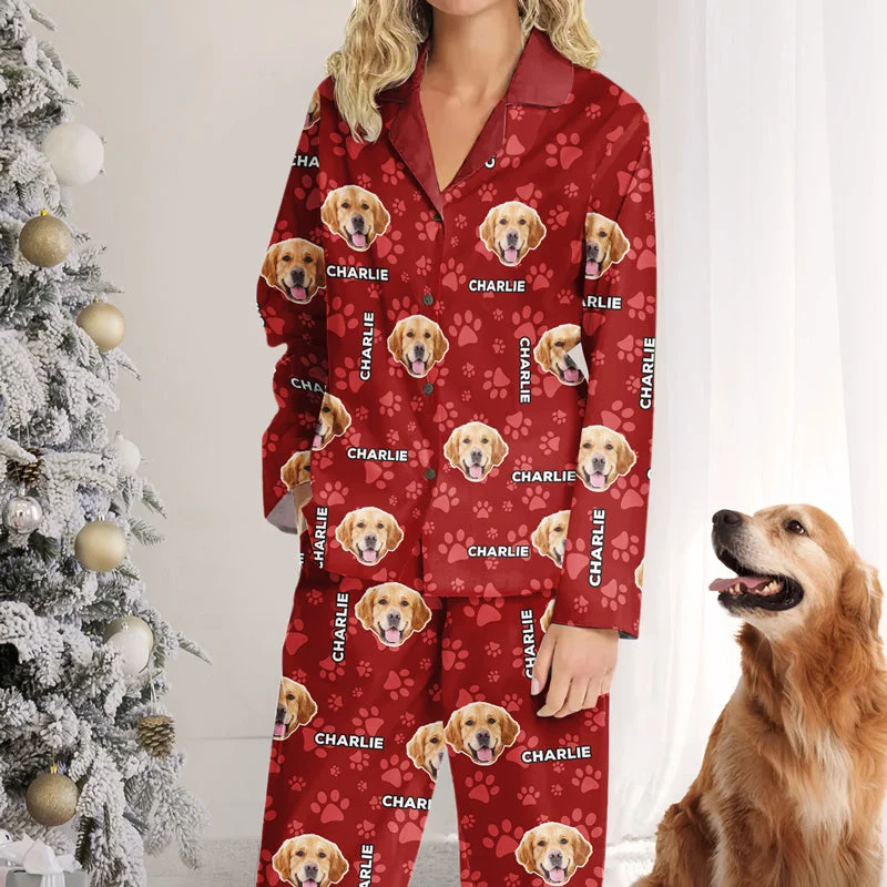 Custom Photo Cat Rules The World - Dog & Cat Personalized Custom Face Photo Pajamas - Christmas Gift For Pet Owners, Pet Lovers - Image 4
