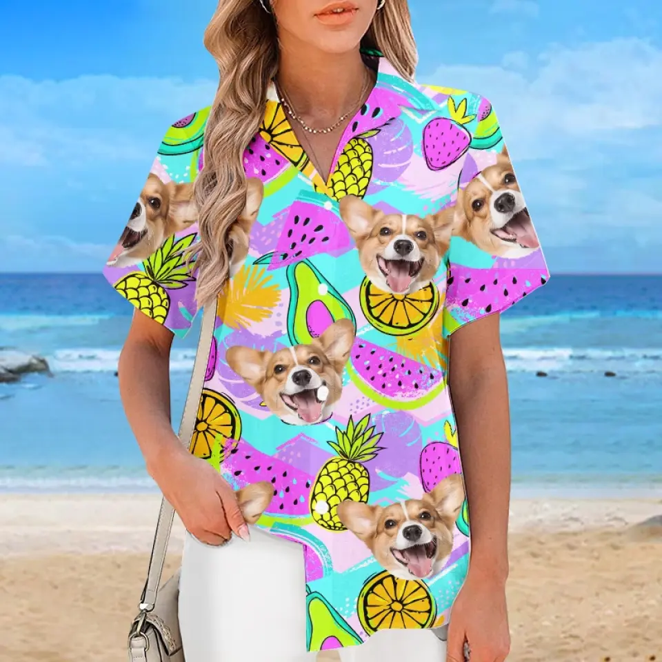 Custom Photo Cool Pets For Hot Days - Dog & Cat Personalized Custom Unisex Tropical Hawaiian Aloha Shirt - Summer Vacation Gift, Gift For Pet Owners, Pet Lovers - Image 5