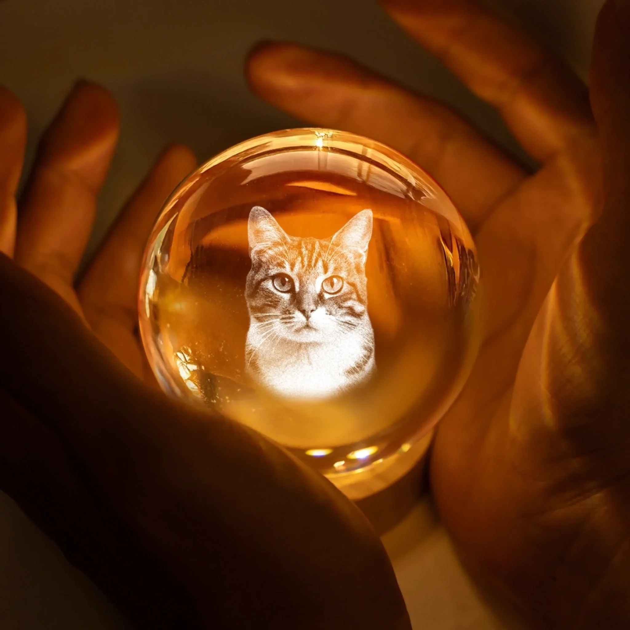 Custom Photo Crystal Globe Lamp - Personalized Pet Memorial Sympathy Gifts For Dogs, Cats - Memories Glow Eternal - Image 4