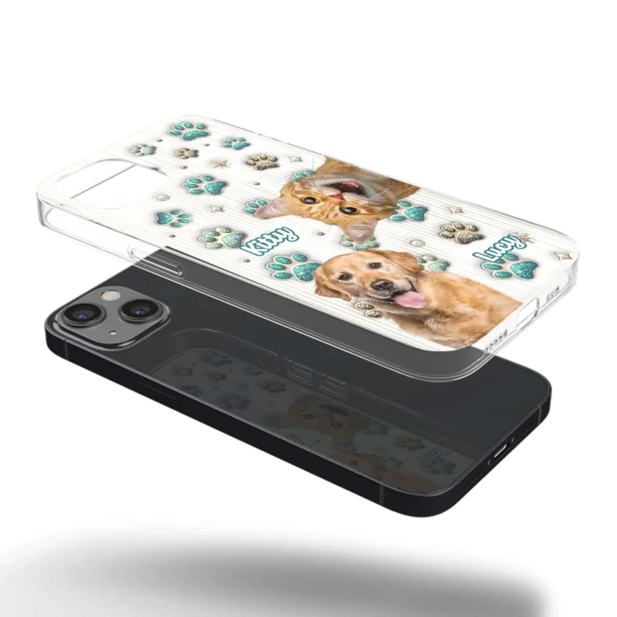 Custom Photo Cuteness Overload In Every Call - Dog & Cat Personalized Custom 3D Inflated Effect Printed Clear Phone Case - Gift For Pet Owners, Pet Lover - Image 33