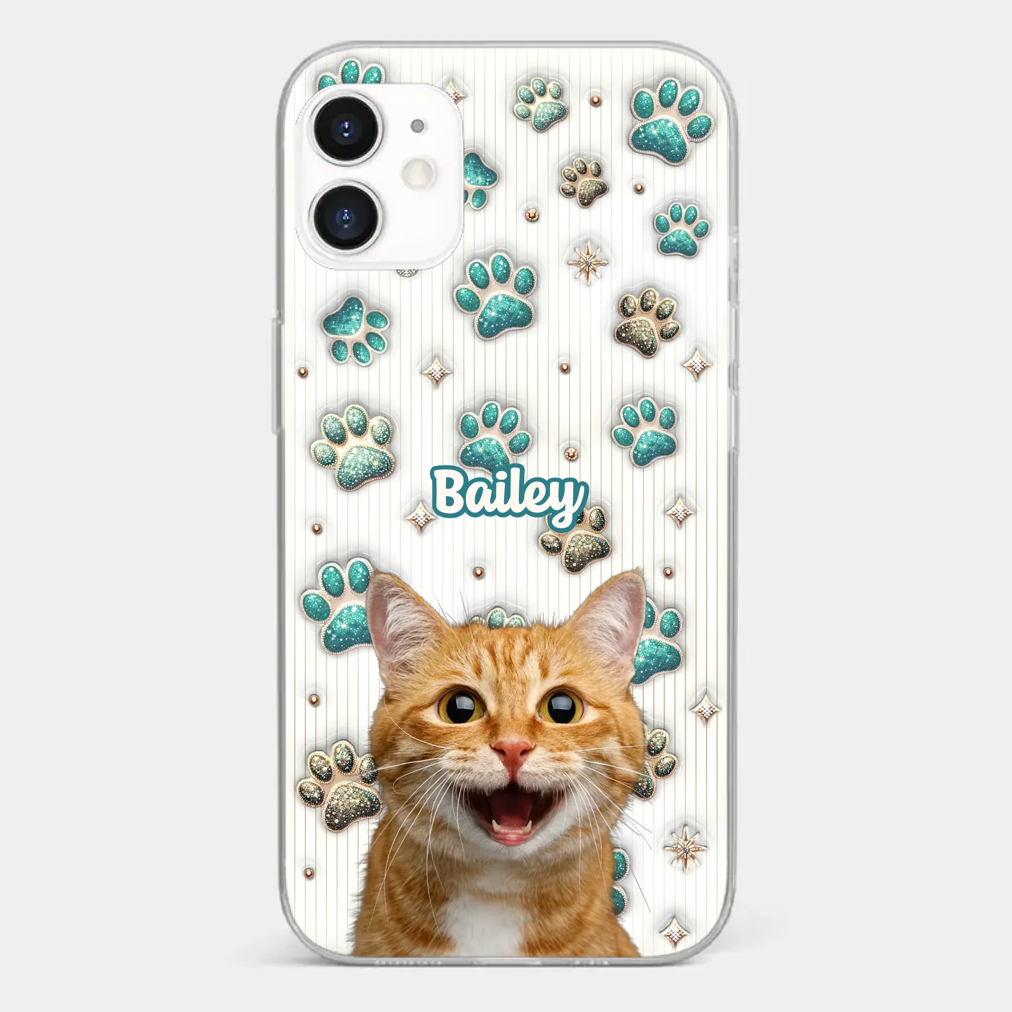 Custom Photo Cuteness Overload In Every Call - Dog & Cat Personalized Custom 3D Inflated Effect Printed Clear Phone Case - Gift For Pet Owners, Pet Lover - Image 6