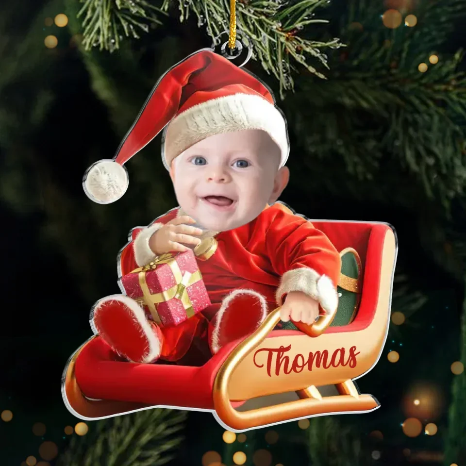 Custom Photo Every Moment With Our Kids Is A Gift Worth Treasuring - Family Personalized Custom Ornament - Acrylic Custom Shaped - Christmas Gift For Baby Kids, Newborn Baby - Image 2