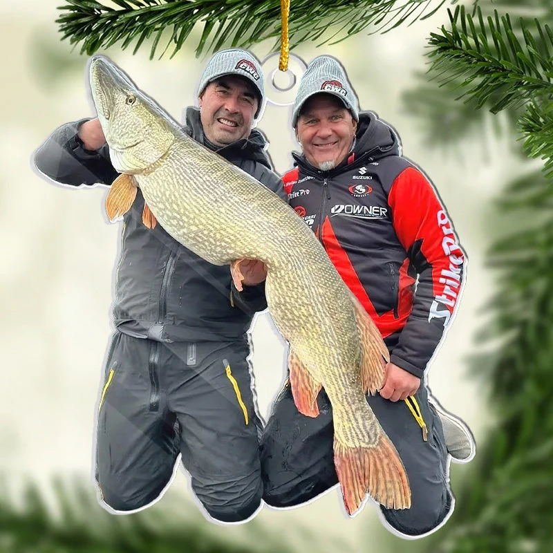 Custom Photo Fisherman - Fishing Personalized Custom Ornament - Acrylic Custom Shaped - Christmas Gift For Fishing Lovers, Fisherman - Image 2
