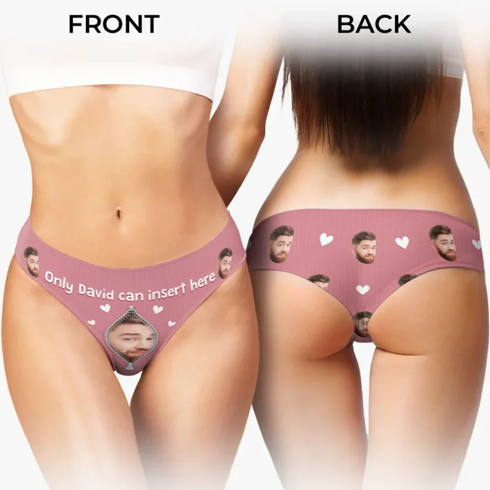 Custom Photo Women Briefs - Personalized Anniversary Wedding Gifts For Husband And Wife, Him And Her - For Him And Him Only - Image 4