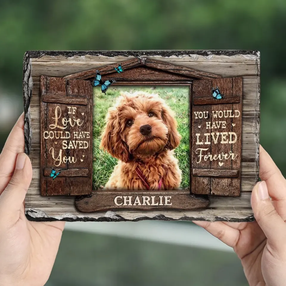 Custom Photo Forever In My Heart - Memorial Personalized Custom Rectangle Shaped Stone With Stand - Sympathy Gift For Pet Owners, Pet Lovers - Image 3