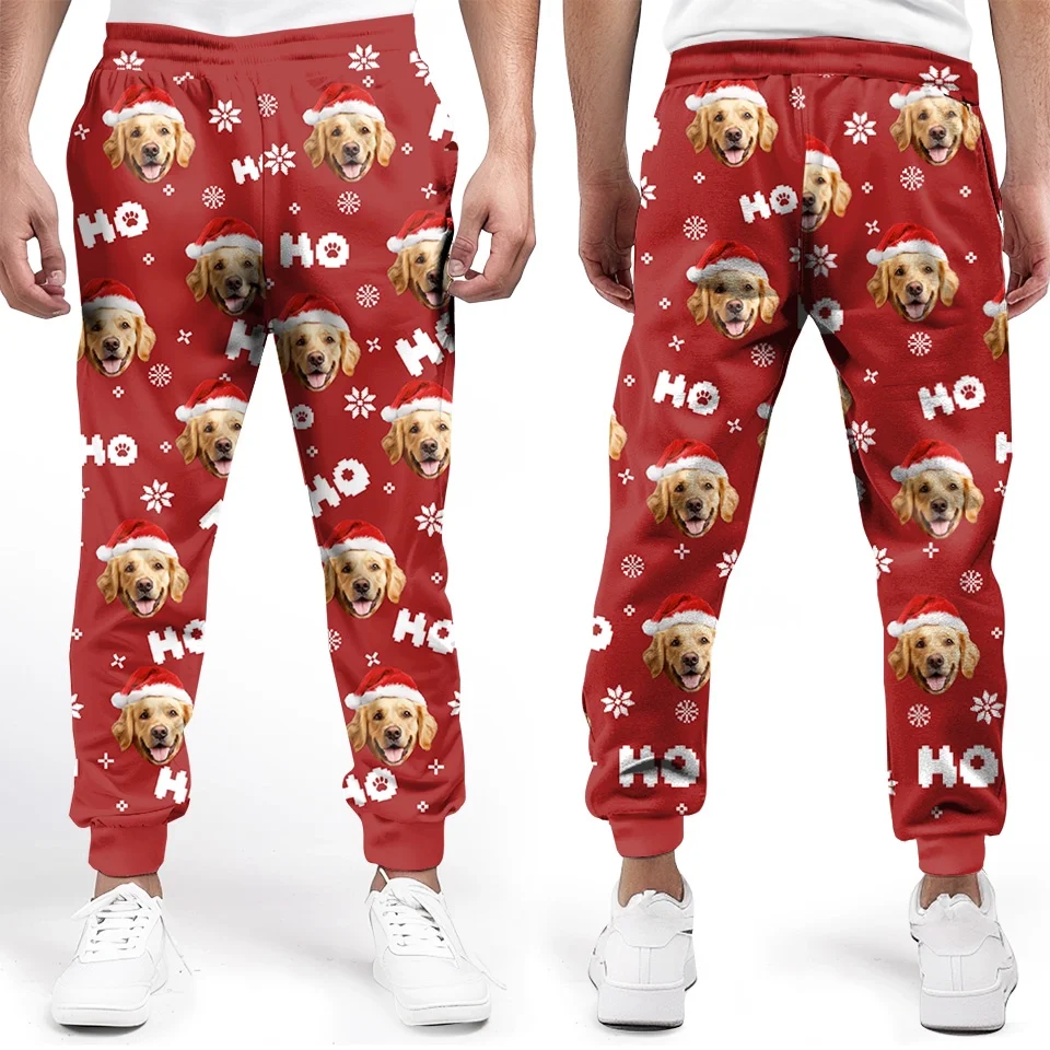 Custom Photo Furry Friends Make Christmas Bright - Dog & Cat Personalized Custom Unisex Sweatpants - Christmas Gift For Pet Owners, Pet Lovers - Image 4