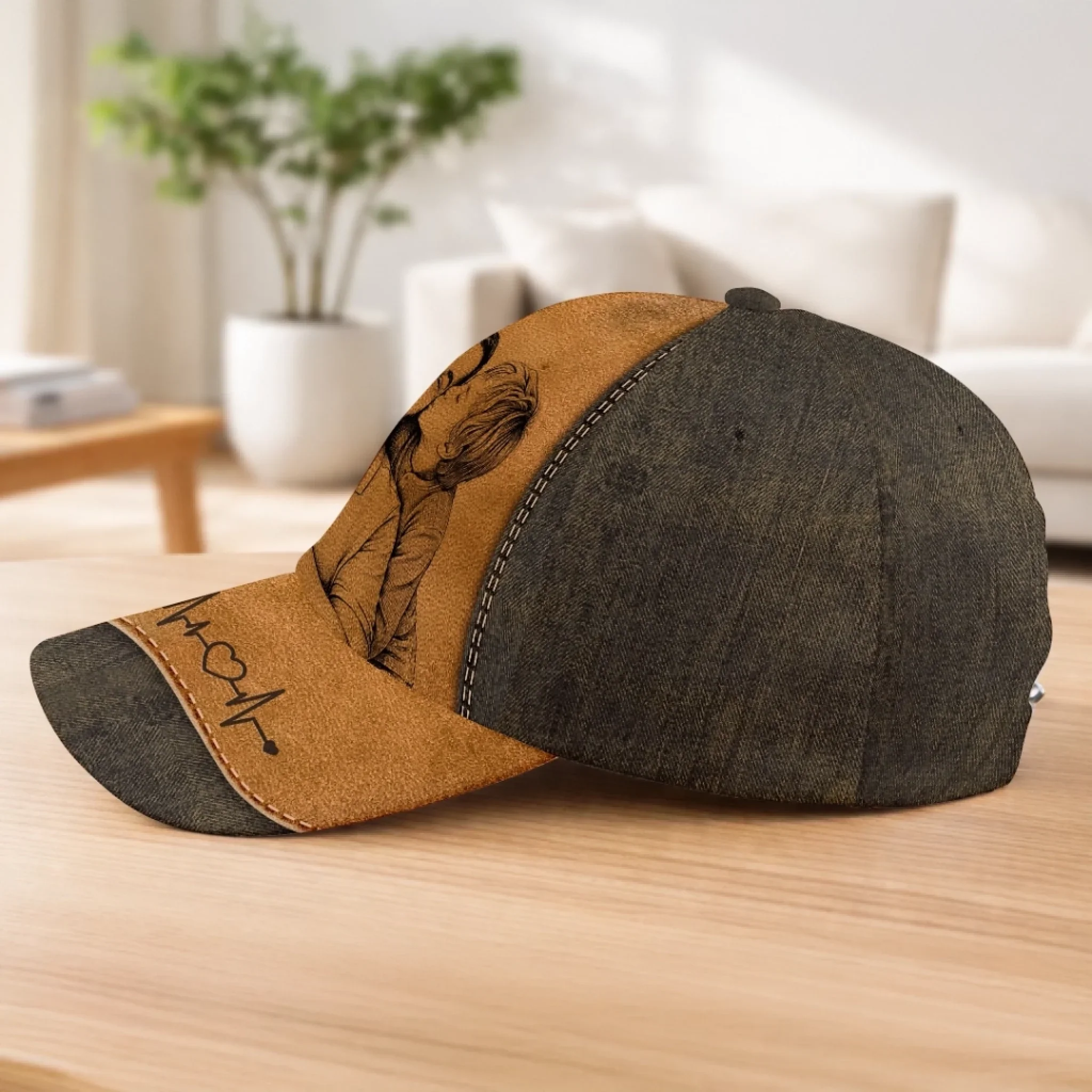 Custom Photo Hat, All Over Print Classic Cap - Personalized Father's Day Birtday Gifts For Dad, Grandpa - Strong Hearts Raise Strong Families - Image 8