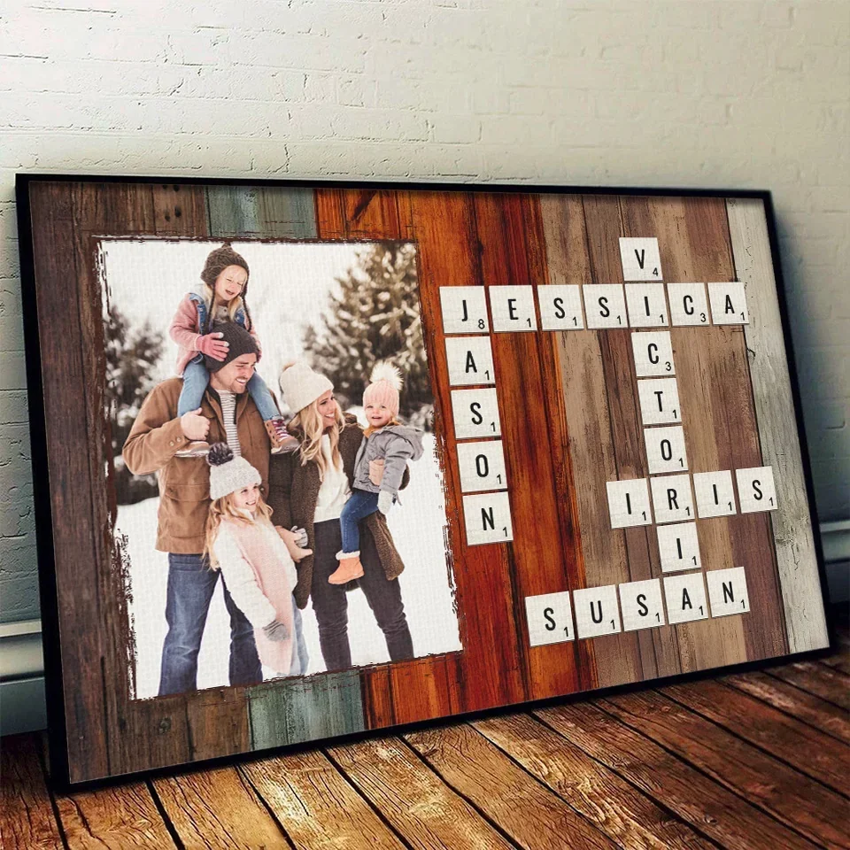 Custom Photo Heart Full Of Love, Home Full Of Family - Family Personalized Custom Horizontal Poster - Christmas Gift For Family Members - Image 4