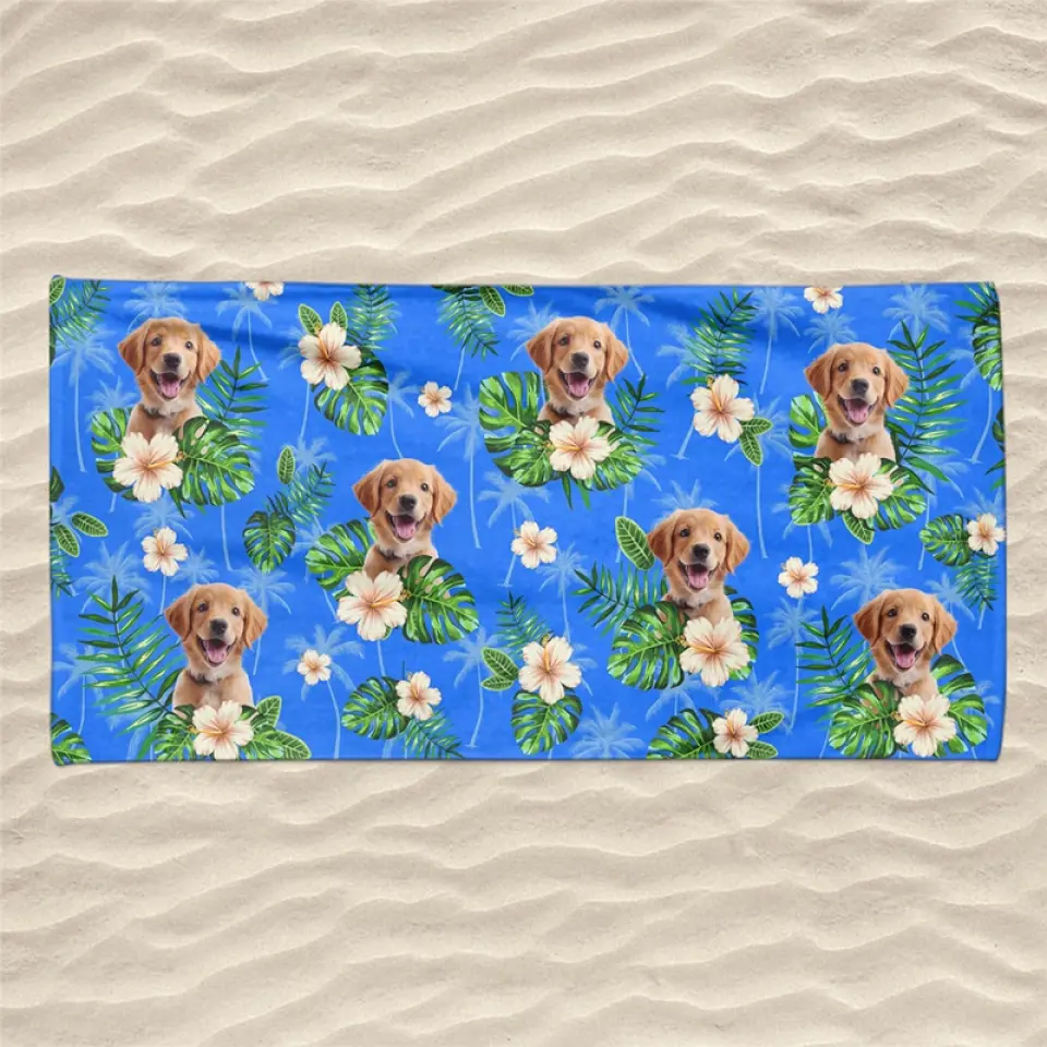 Custom Photo Hot Days, Cool Pets - Dog
& Cat Personalized Custom Beach Towel - Summer Vacation Gift, Birthday Pool Party Gift For Pet Owners, Pet Lovers - Image 4