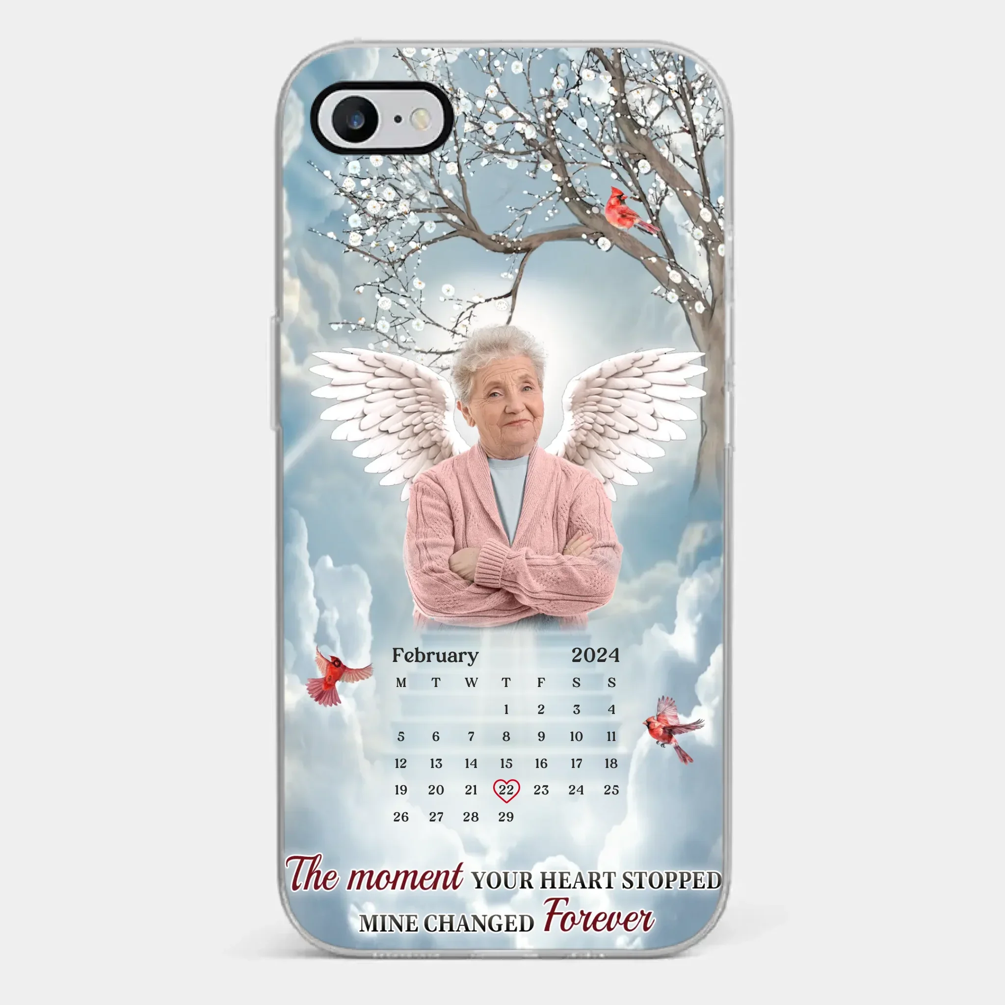 Custom Photo In Our Hearts, You Live On - Memorial Personalized Custom Clear Phone Case - Sympathy Gift For Family Members - Image 23